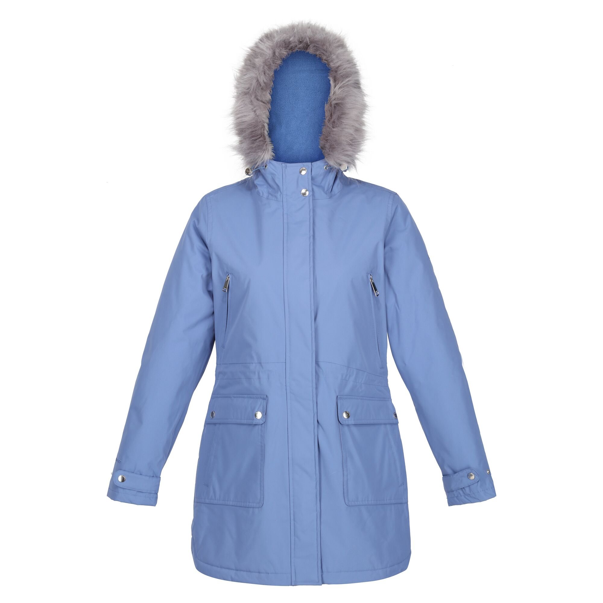 Women's Sabinka Fur Trim Parka Jacket | Slate Blue