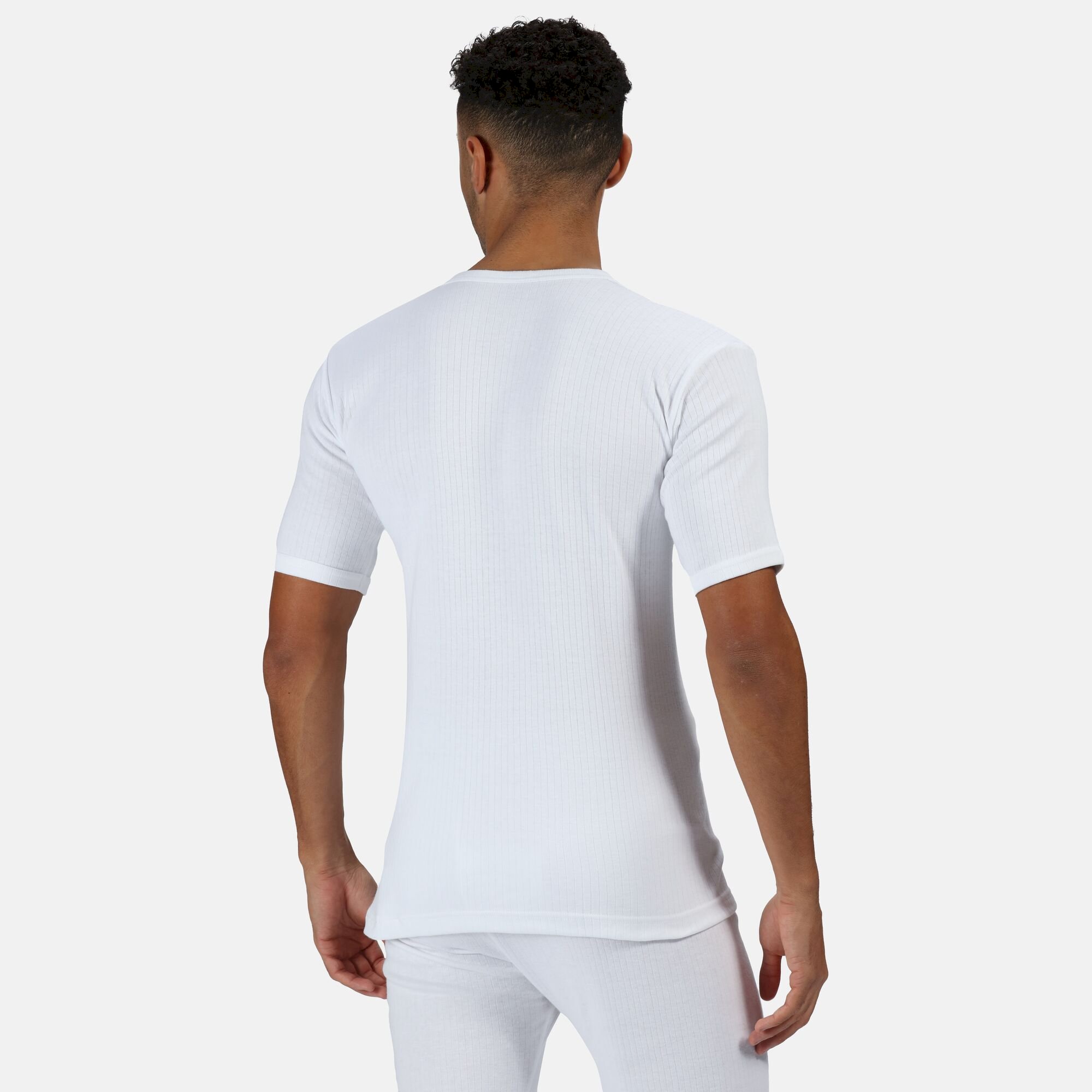 Men's Short Sleeve Thermal Vest | White
