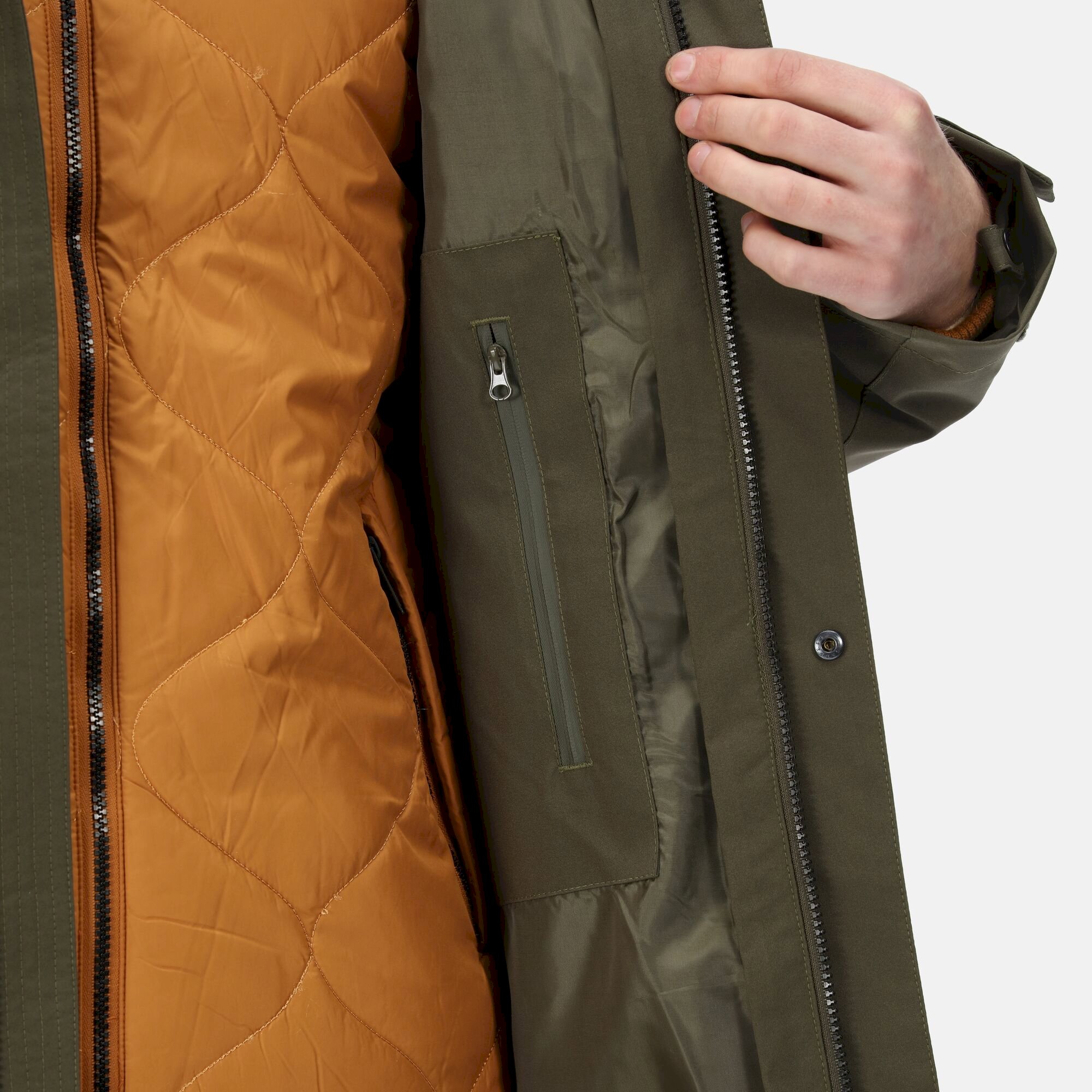 Freddie Flintoff Collection - Alessandro 3-In-1 Parka Jacket | Dark Khaki