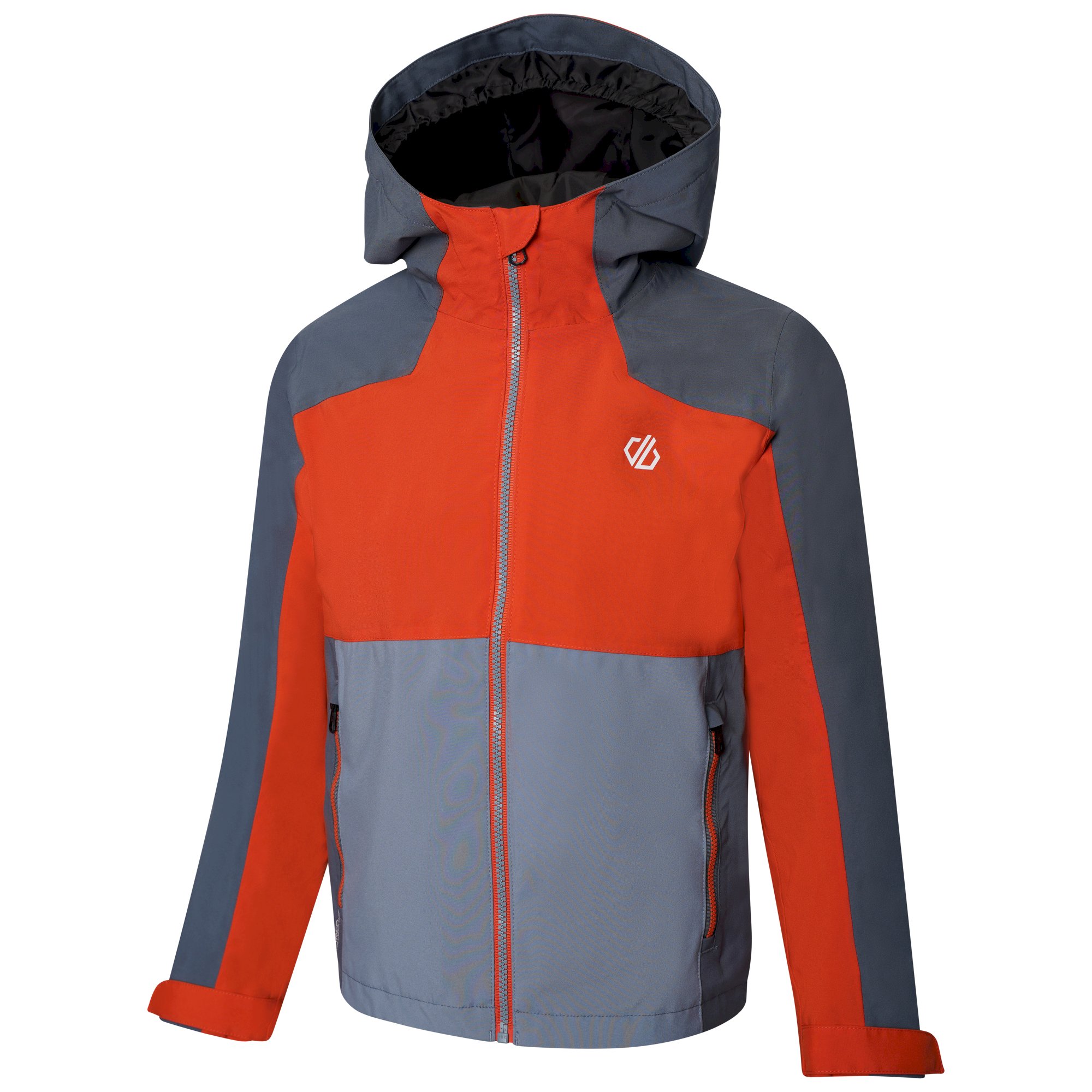Dare 2b - Kids' In The Lead III Recycled Waterproof Jacket | Burnt Salmon Bluestone