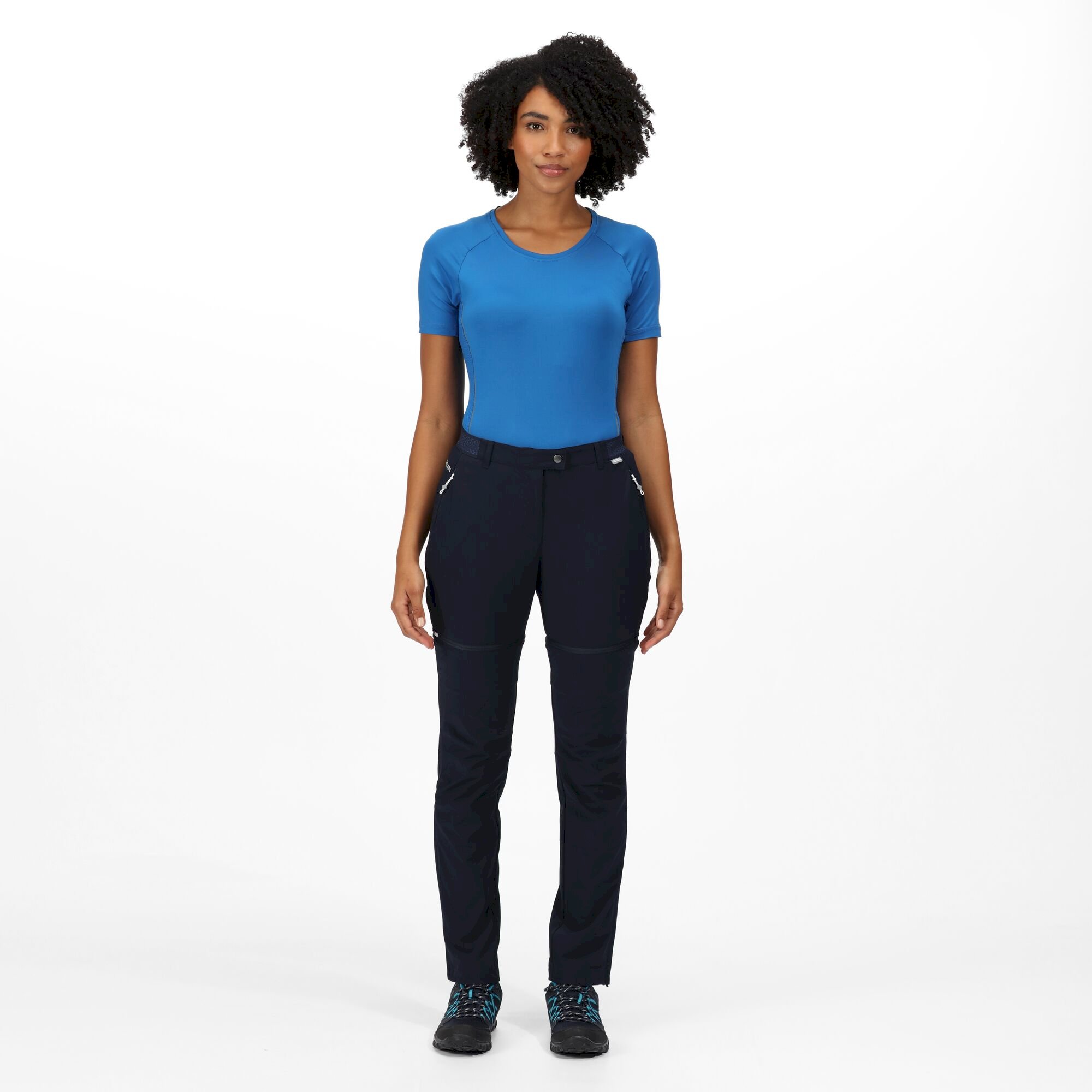 Women's Mountain Zip Off Walking Trousers | Navy