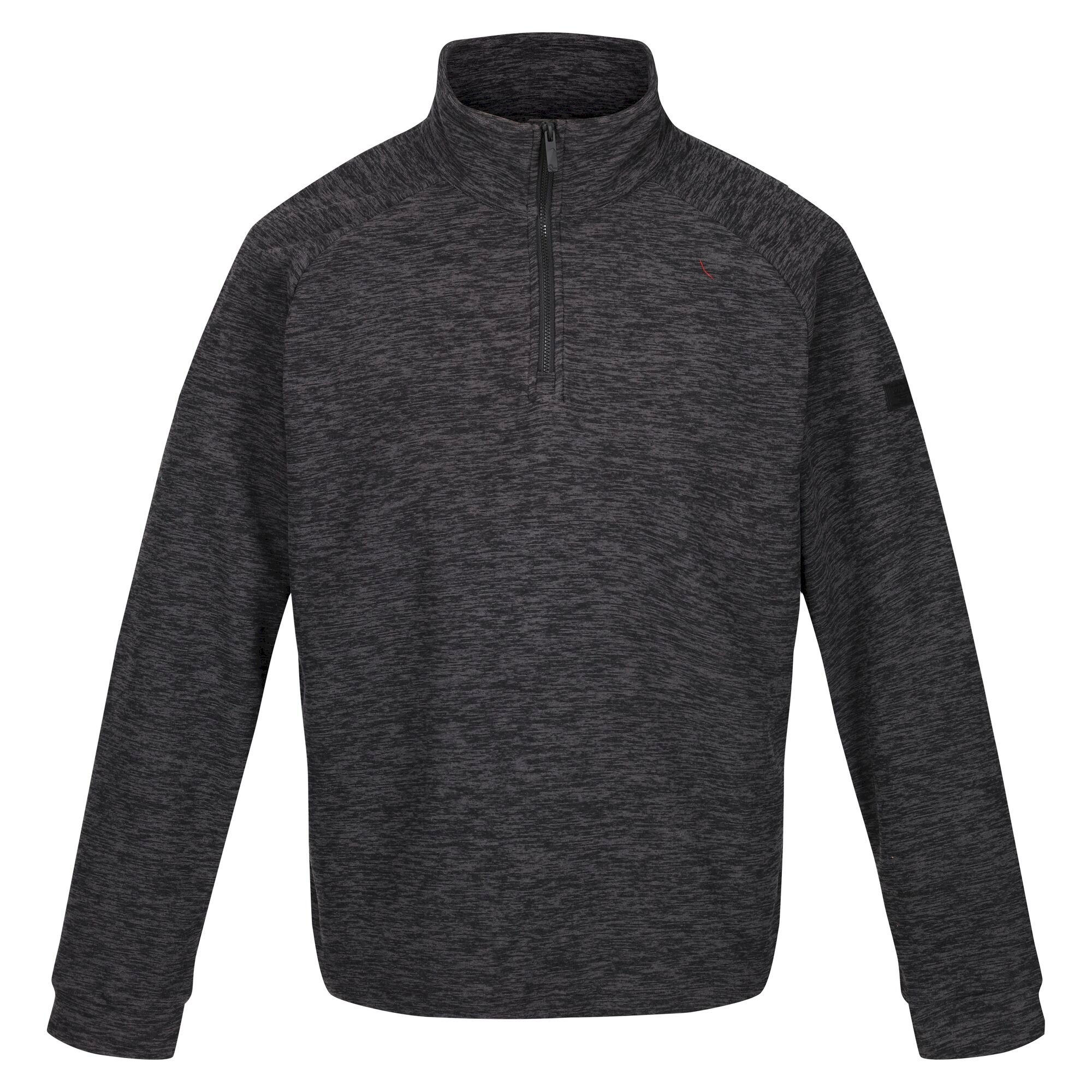 Men's Eithan Quarter Zip Fleece | Black Dark Grey Marl