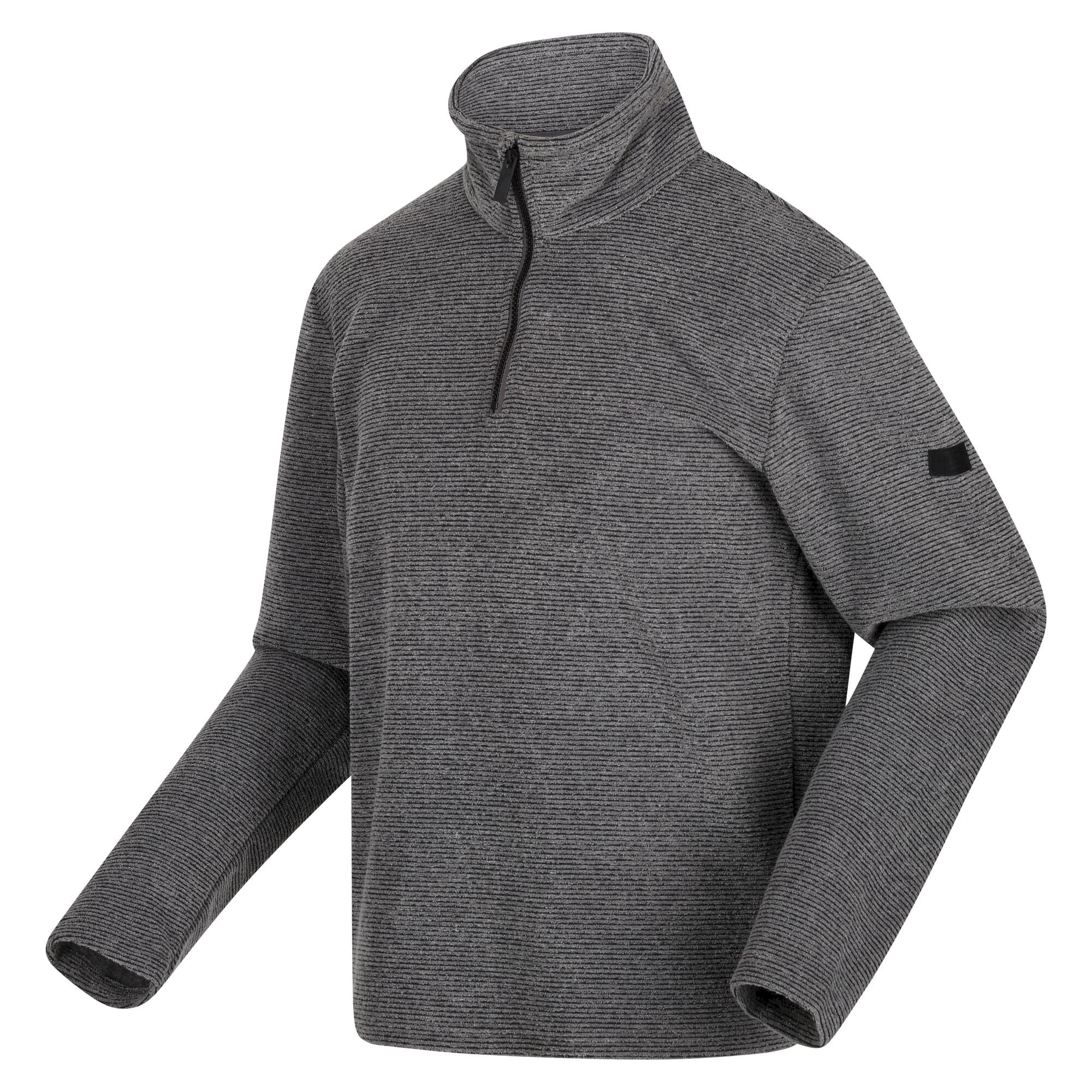 Men's Edley Half Zip Fleece | Dark Grey Linear