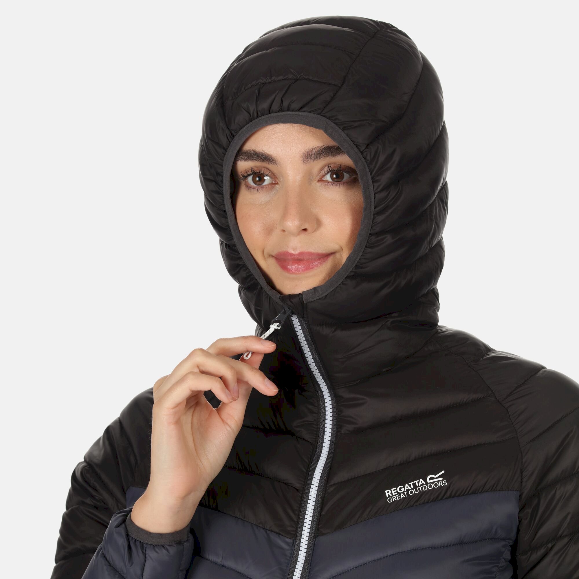 Women's Harrock Lightweight Puffer Jacket | Black Seal Grey