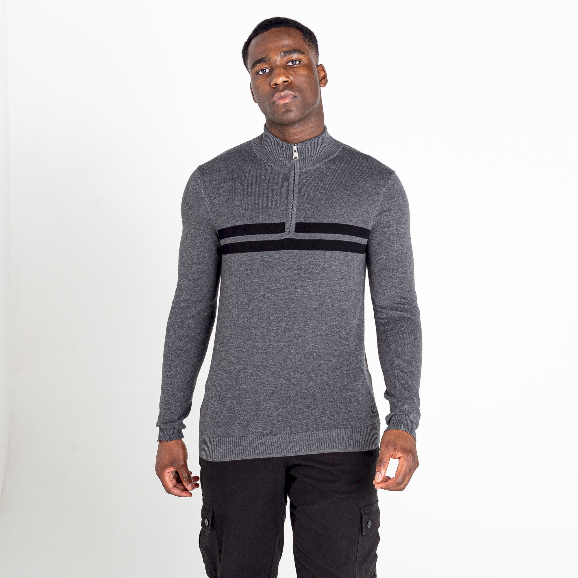 Dare 2b - Men's Unite Us Half Zip Knit Sweater | Charcoal Grey Black