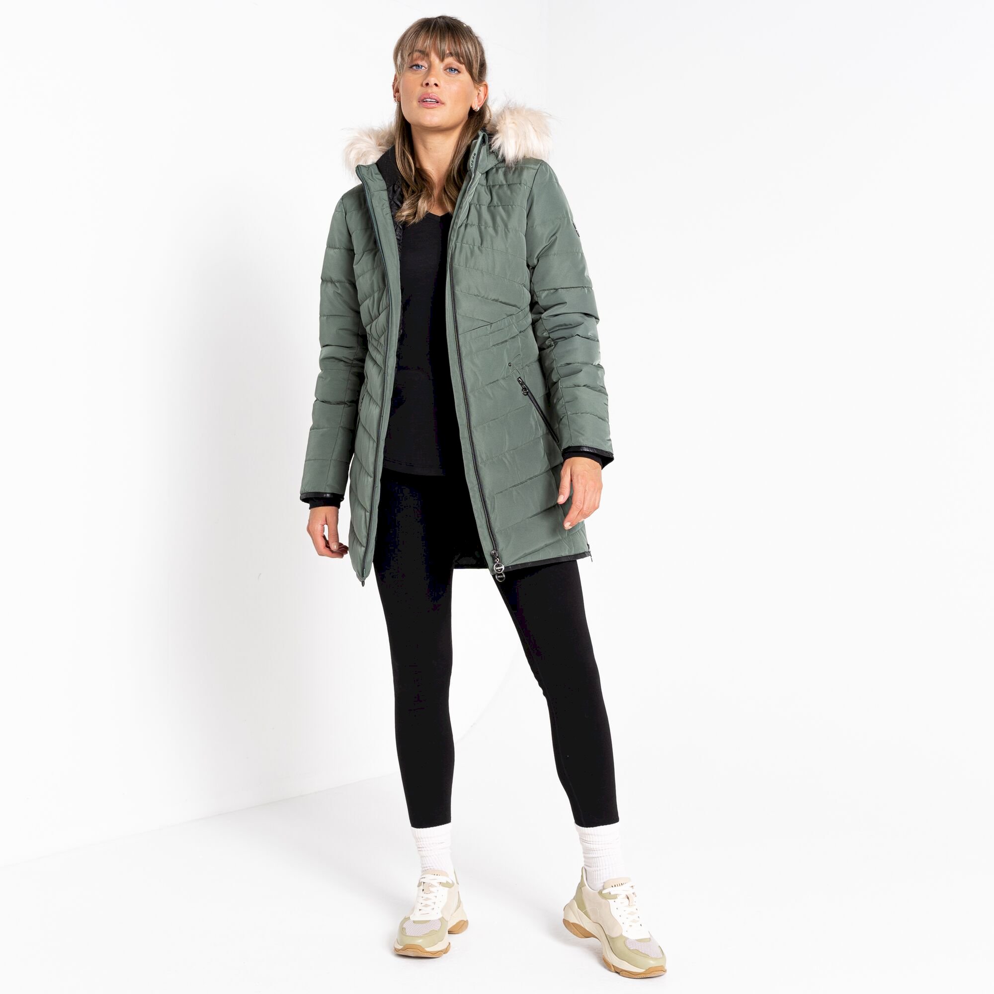 Dare 2b - Women's Striking III Longline Padded Jacket | Duck Green