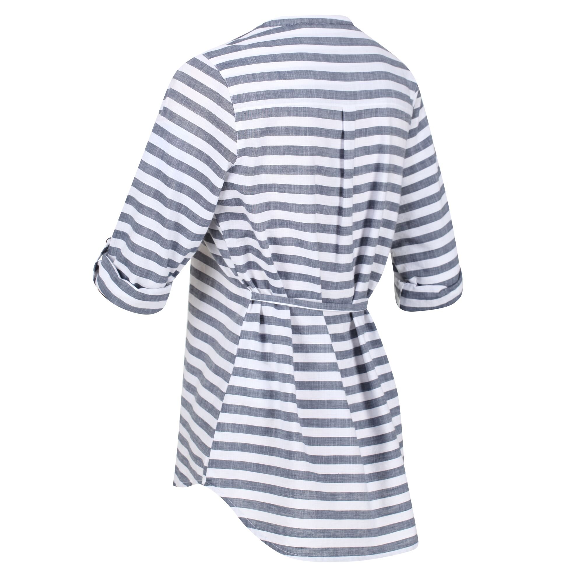 Women's Malaya Long Sleeve Shirt | White Navy Stripe