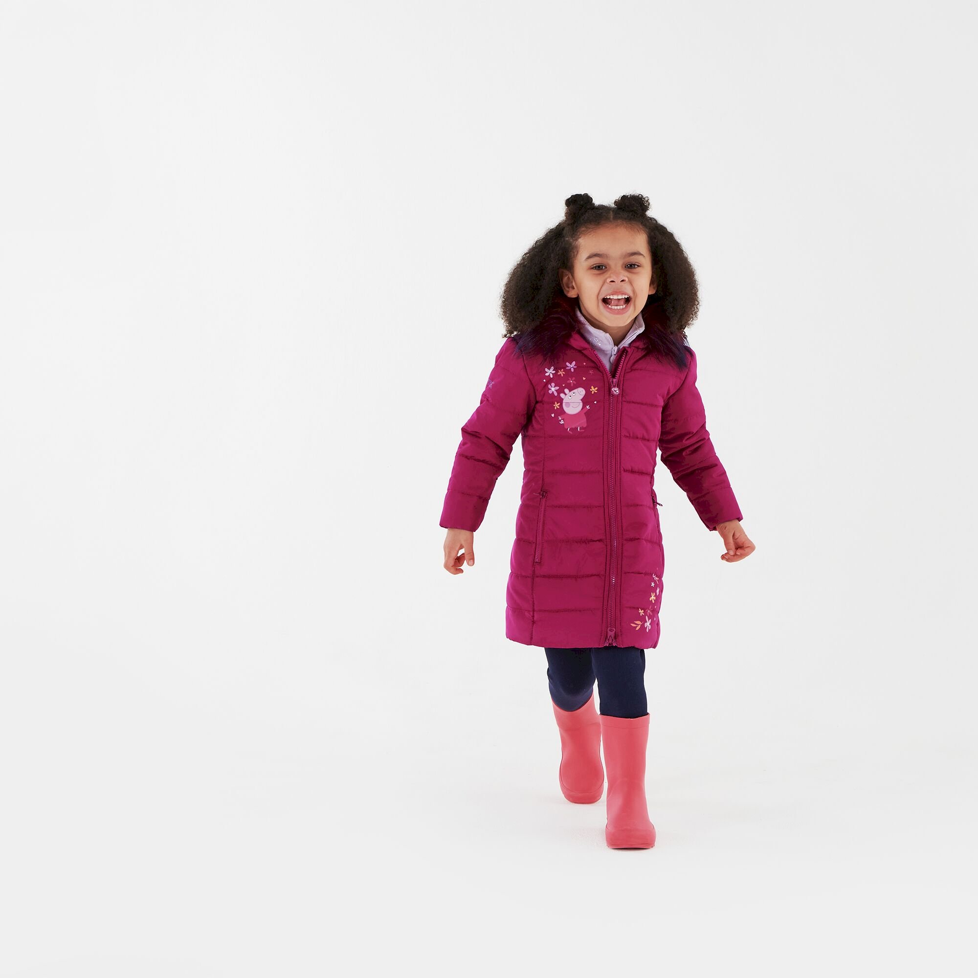 Girls' Peppa Padded Jacket | Berry Pink