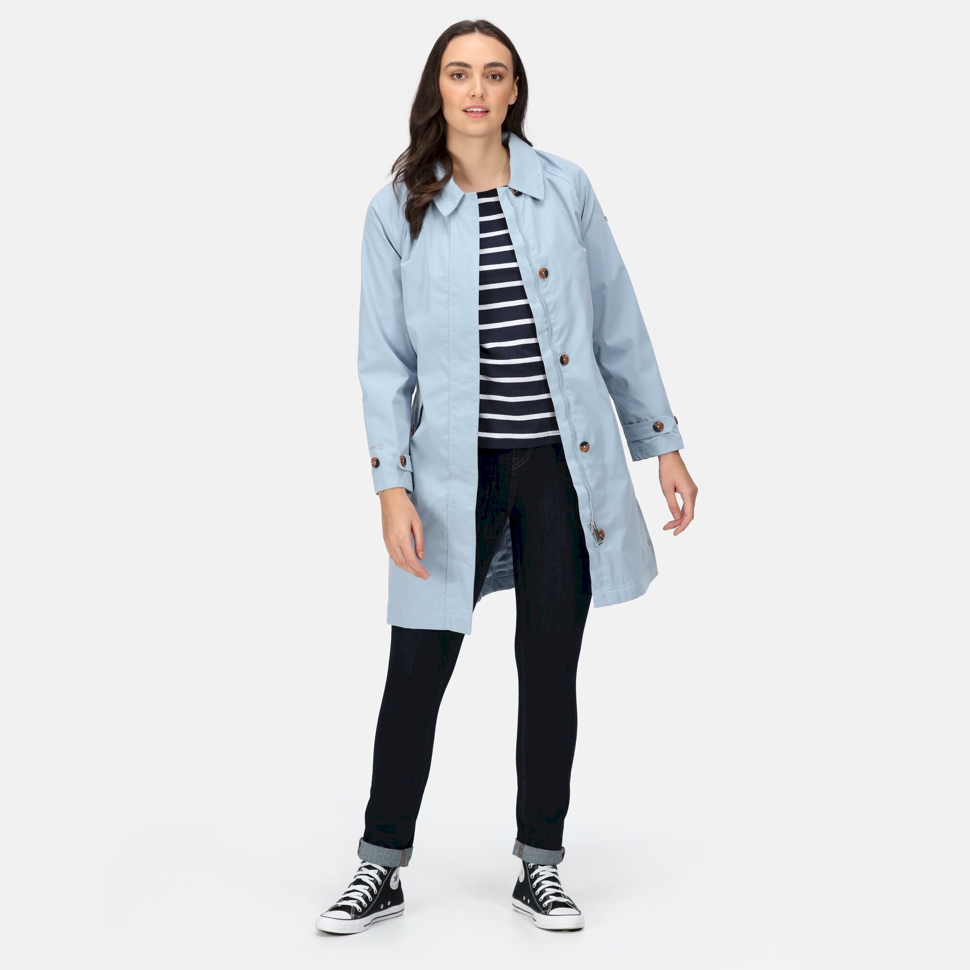 Women's Madalyn Waterproof Trench Coat | Ice Grey