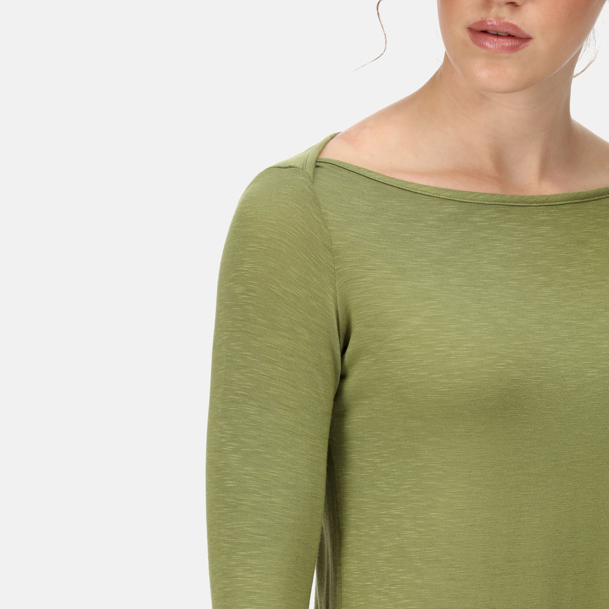 Women's Lakeisha Boat Neck Long Sleeve Top | Green Fields