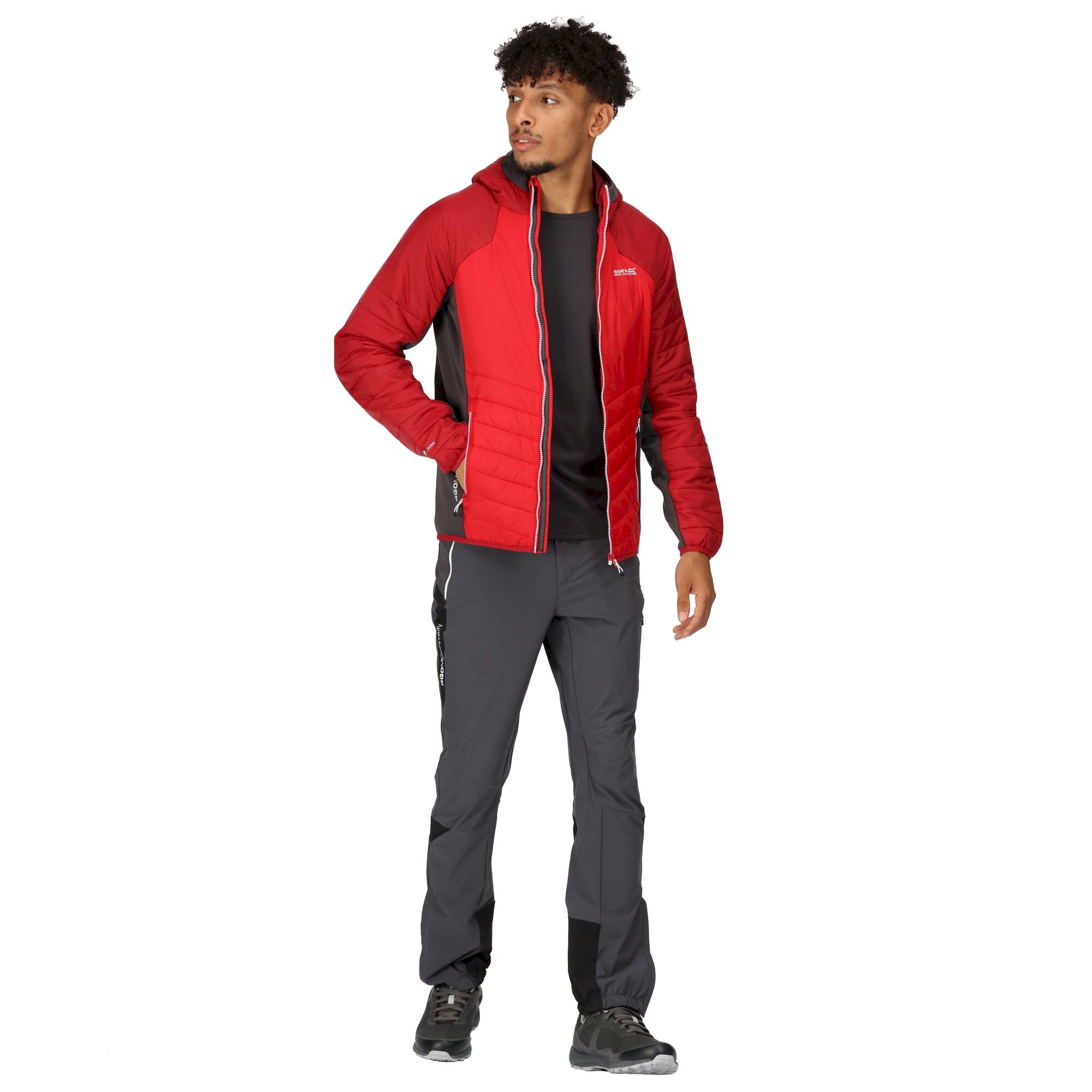 Men's Trutton Softshell Hooded Jacket | Chinese Red Dark Red