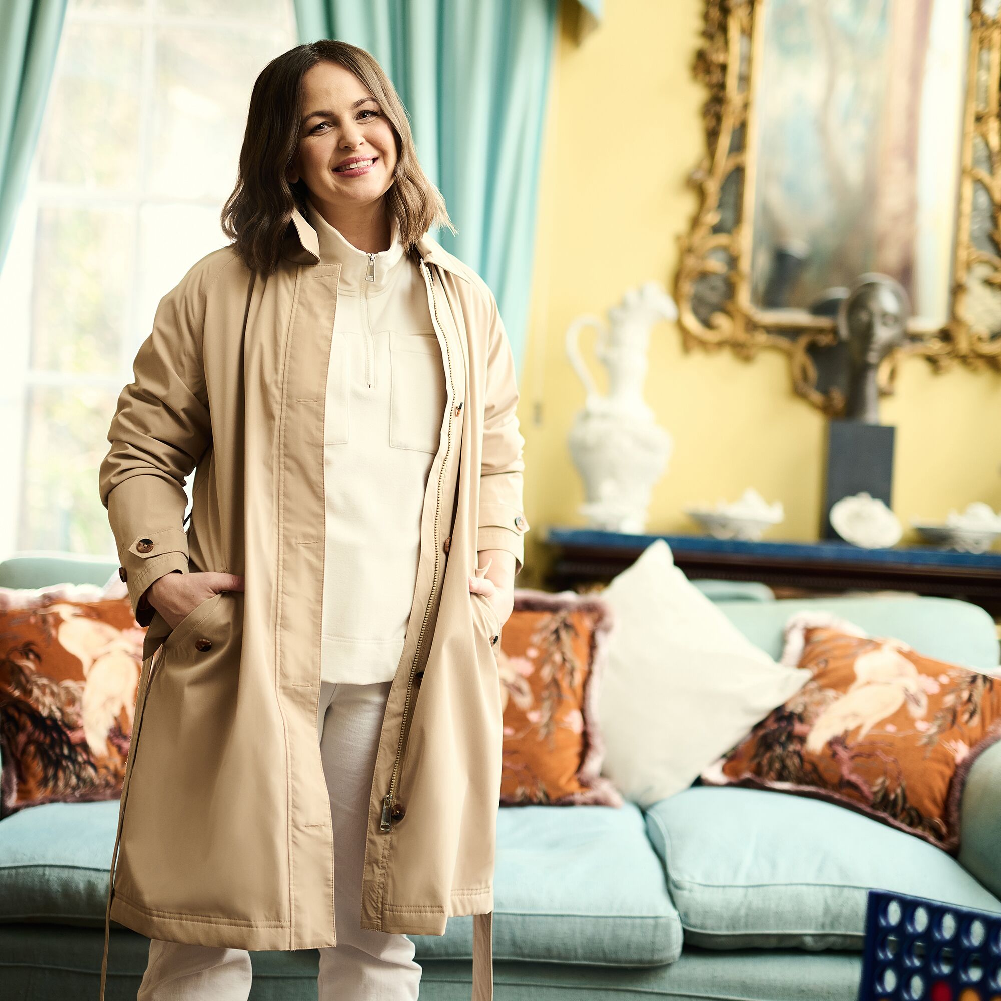 Giovanna Fletcher Collection - Madalyn Waterproof Trench Coat | Moccasin