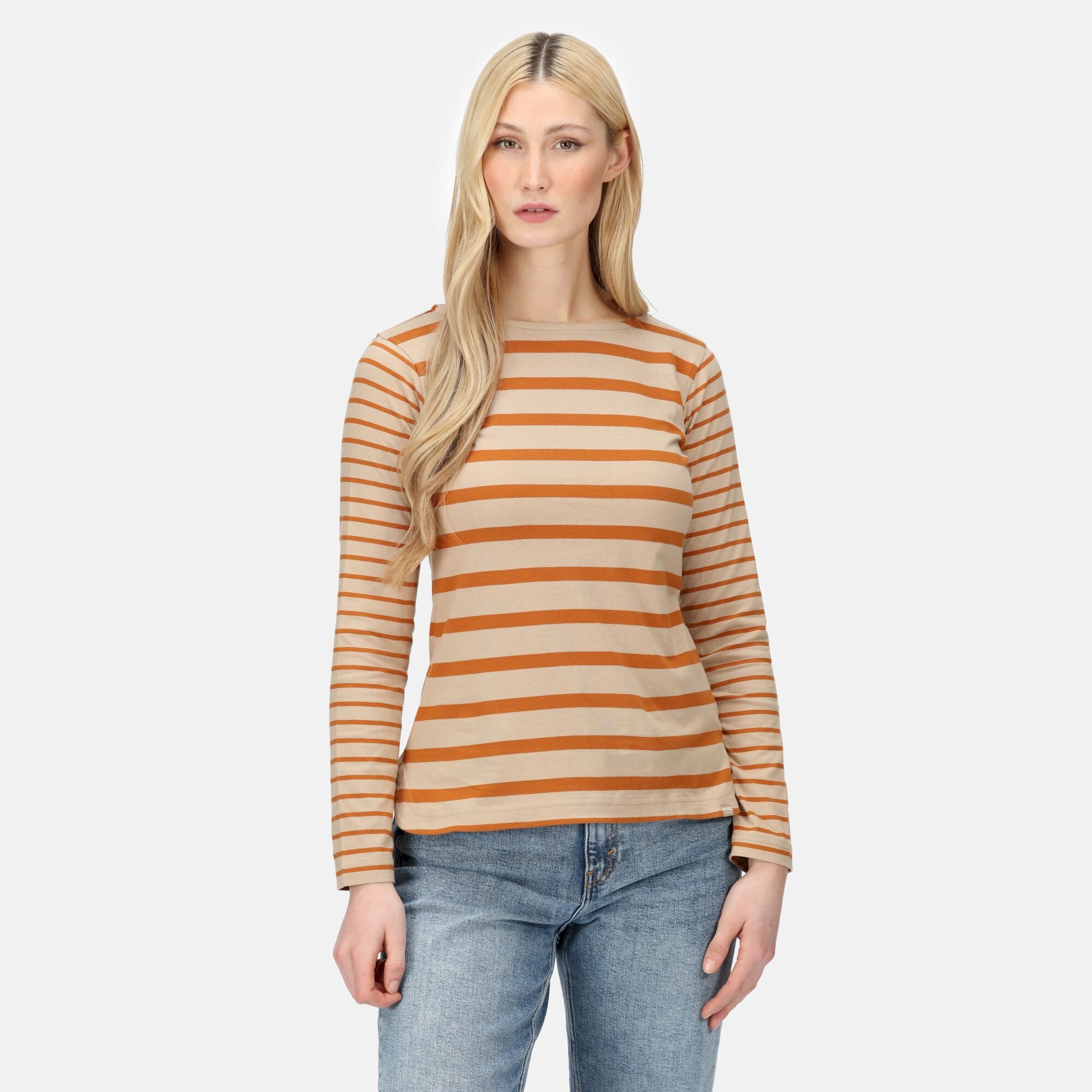 Women's Farida Striped T-Shirt | Moccasn Copper