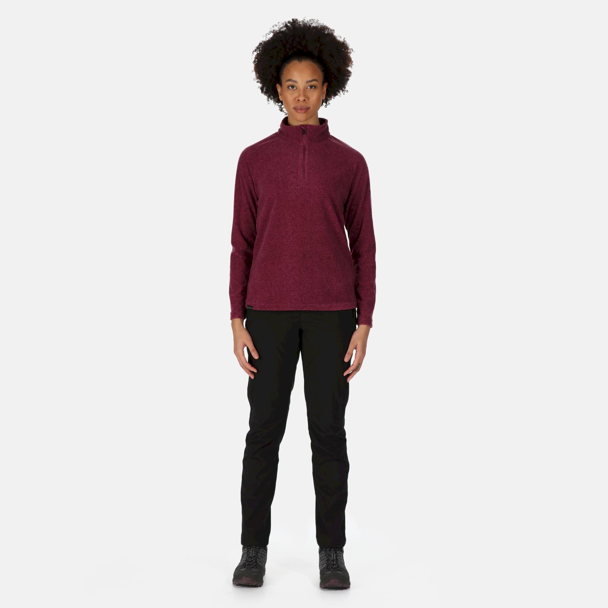 Women's Pimlo Half Zip Velour Fleece | Amaranth Haze