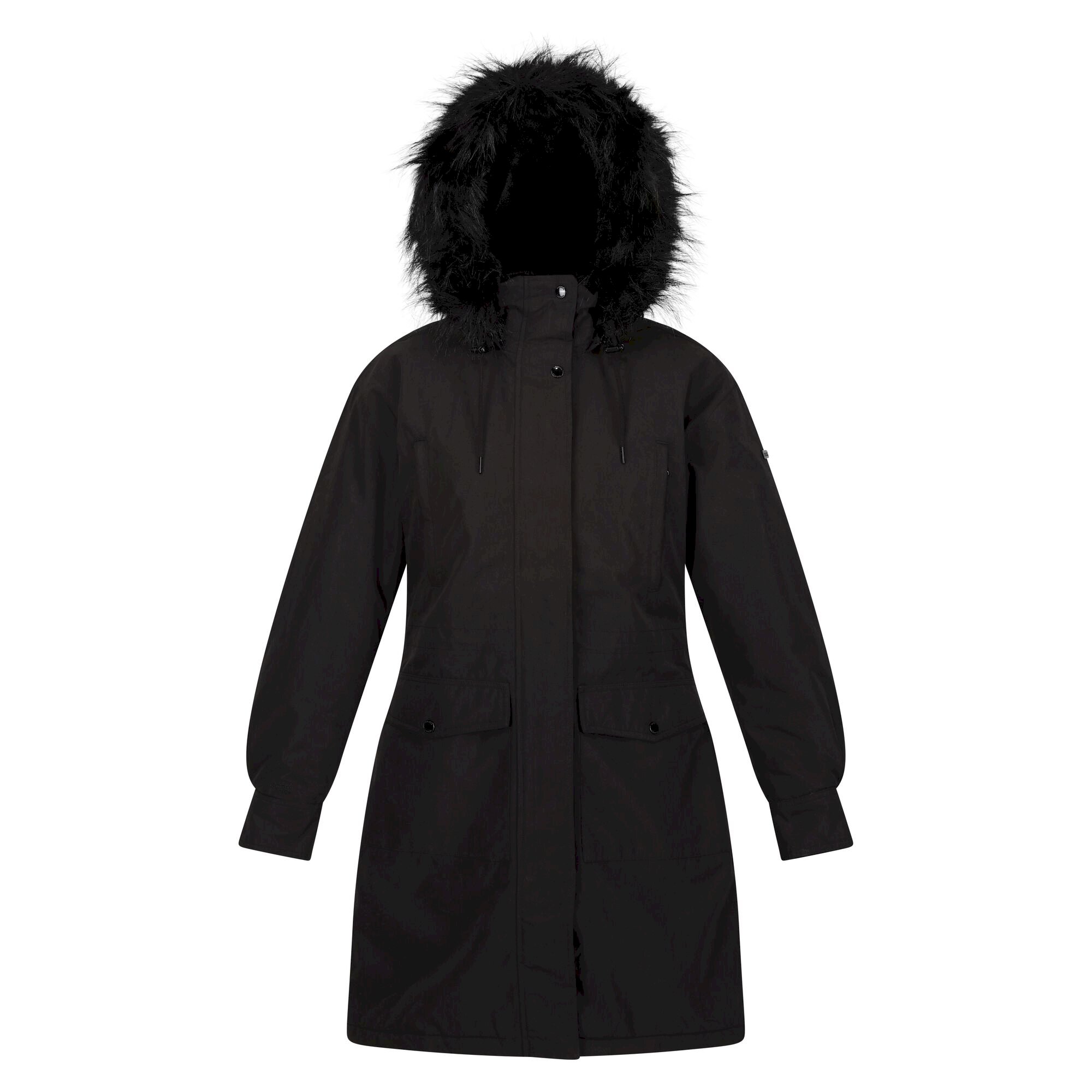 Women's Shiloh Fur Trim Parka Jacket | Black
