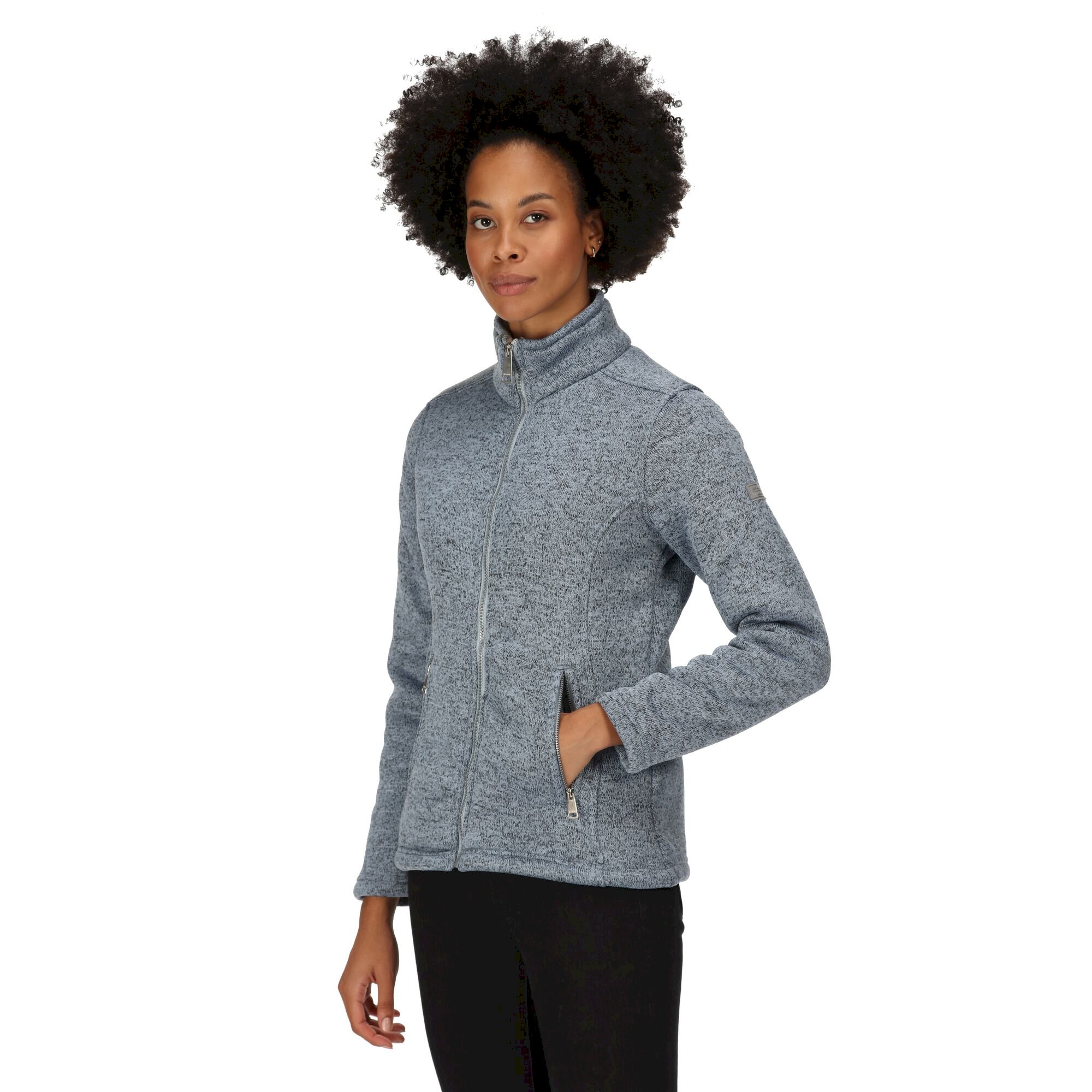 Women's Razia II Full Zip Bonded Fleece | Ice Grey Light Vanilla