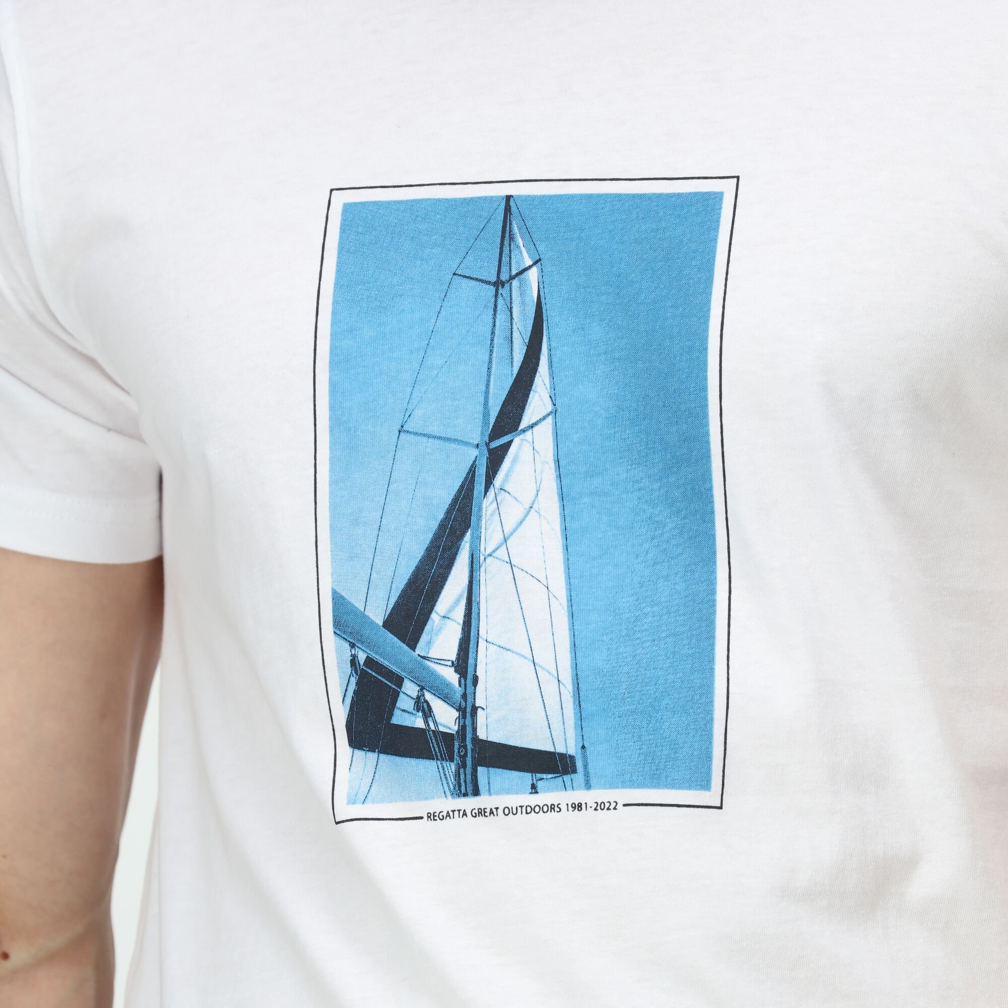 Men's Cline VI Cotton T-Shirt | White Nautical