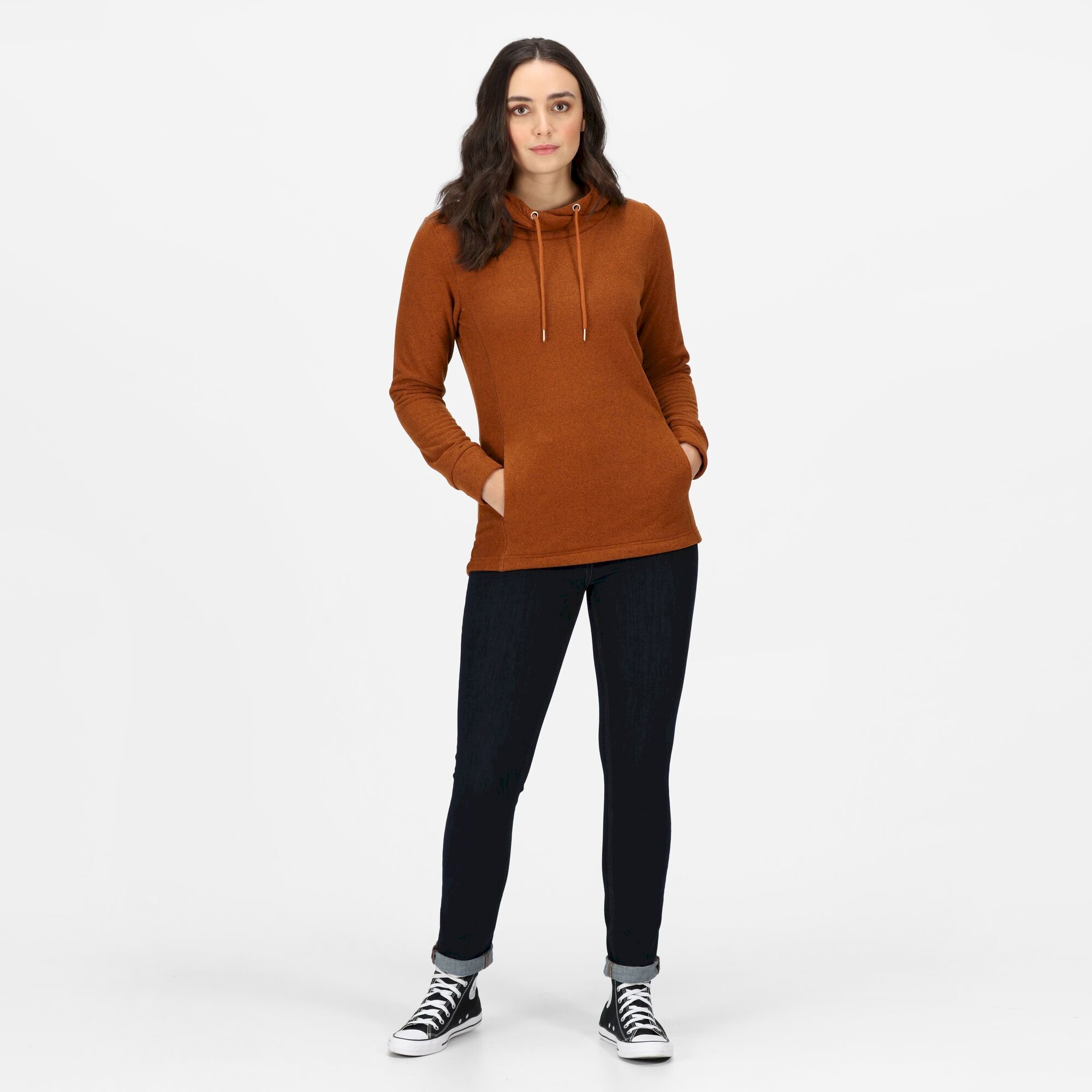 Women's Kizmit II Hooded Marl Fleece | Copper Almond Two Tone