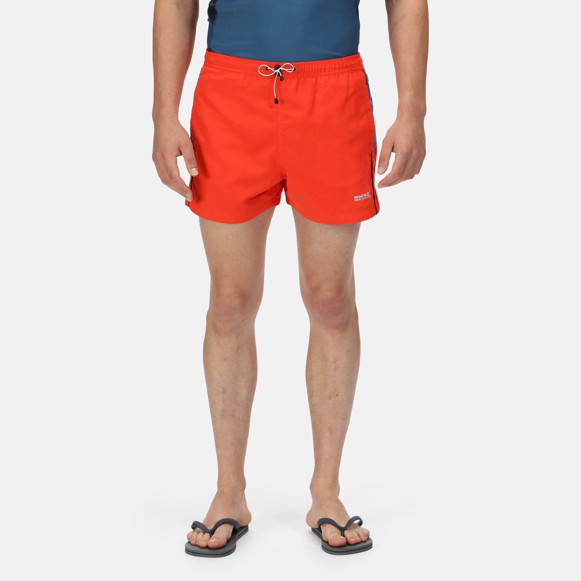 Men's Rehere Shorts | Fiery Red Dynasty Blue Moonlight Denim