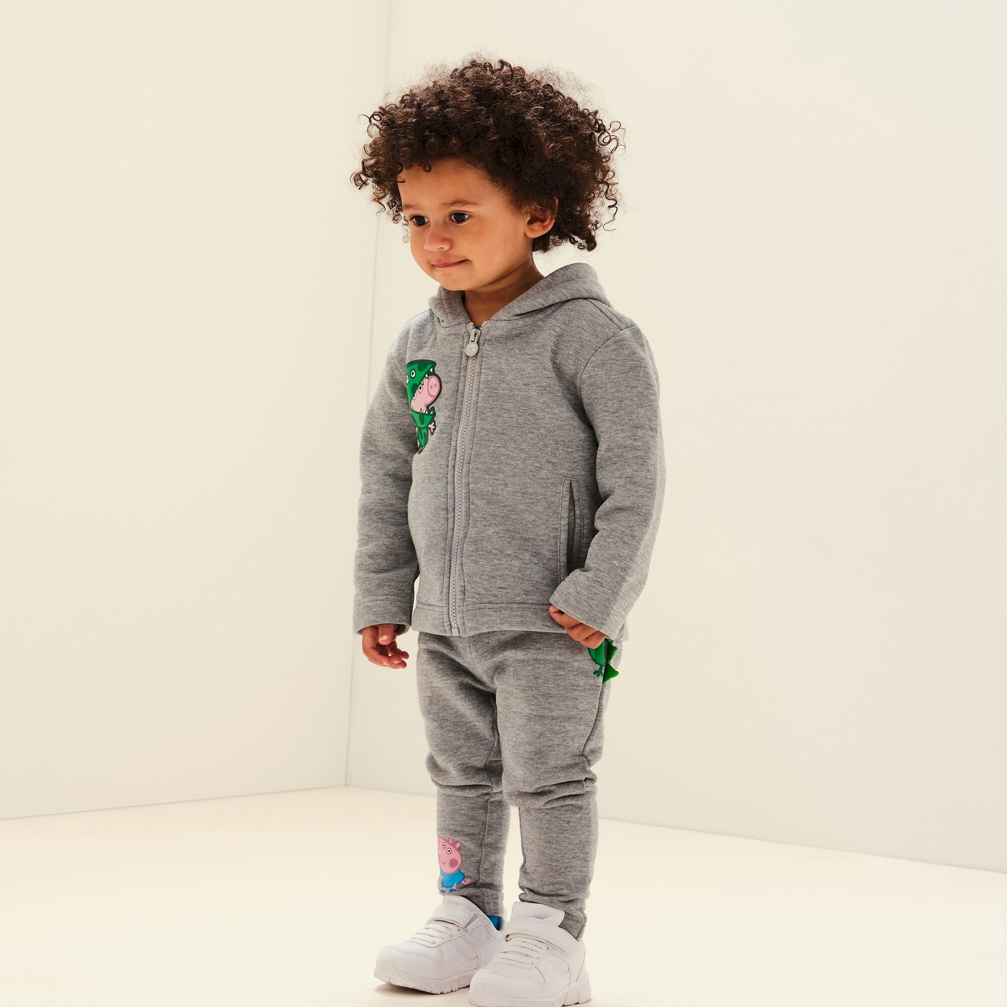 Peppa Pig Full Zip Fleece | Grey Marl