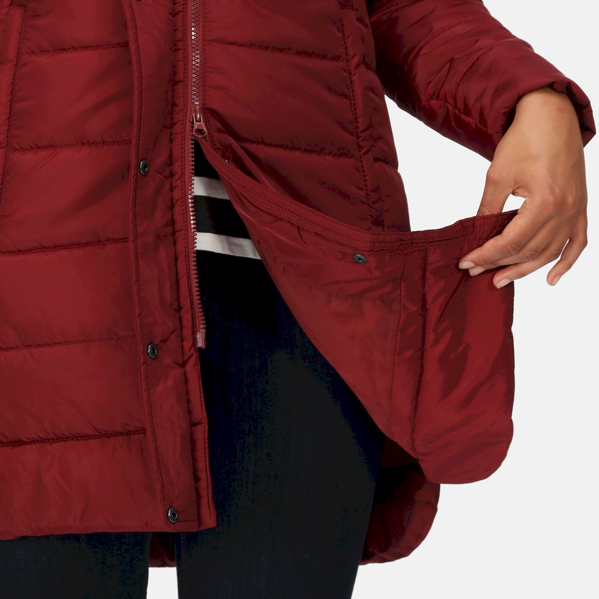 Women's Pamelina Hooded Parka Jacket | Cabernet