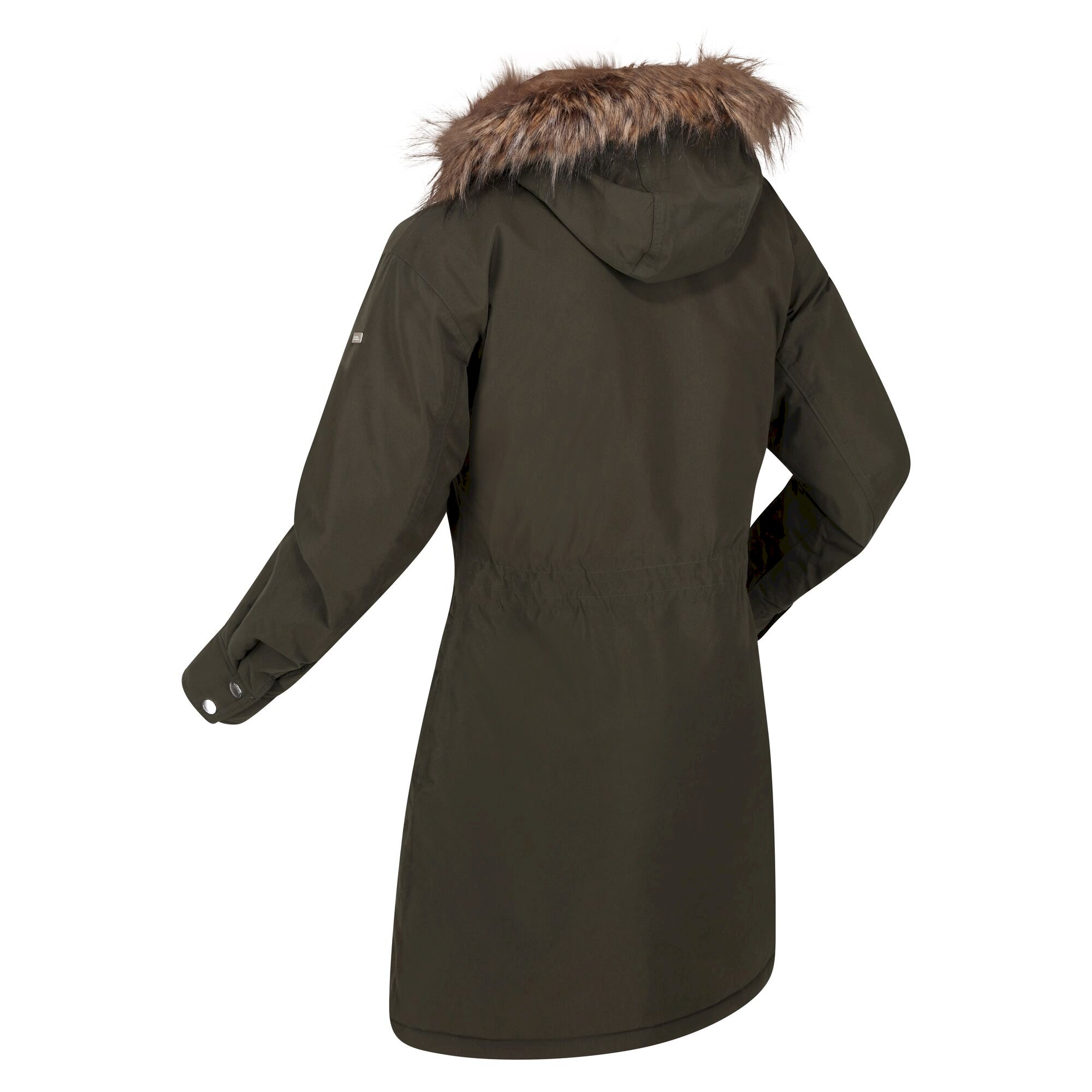Women's Shiloh Fur Trim Parka Jacket | Dark Khaki