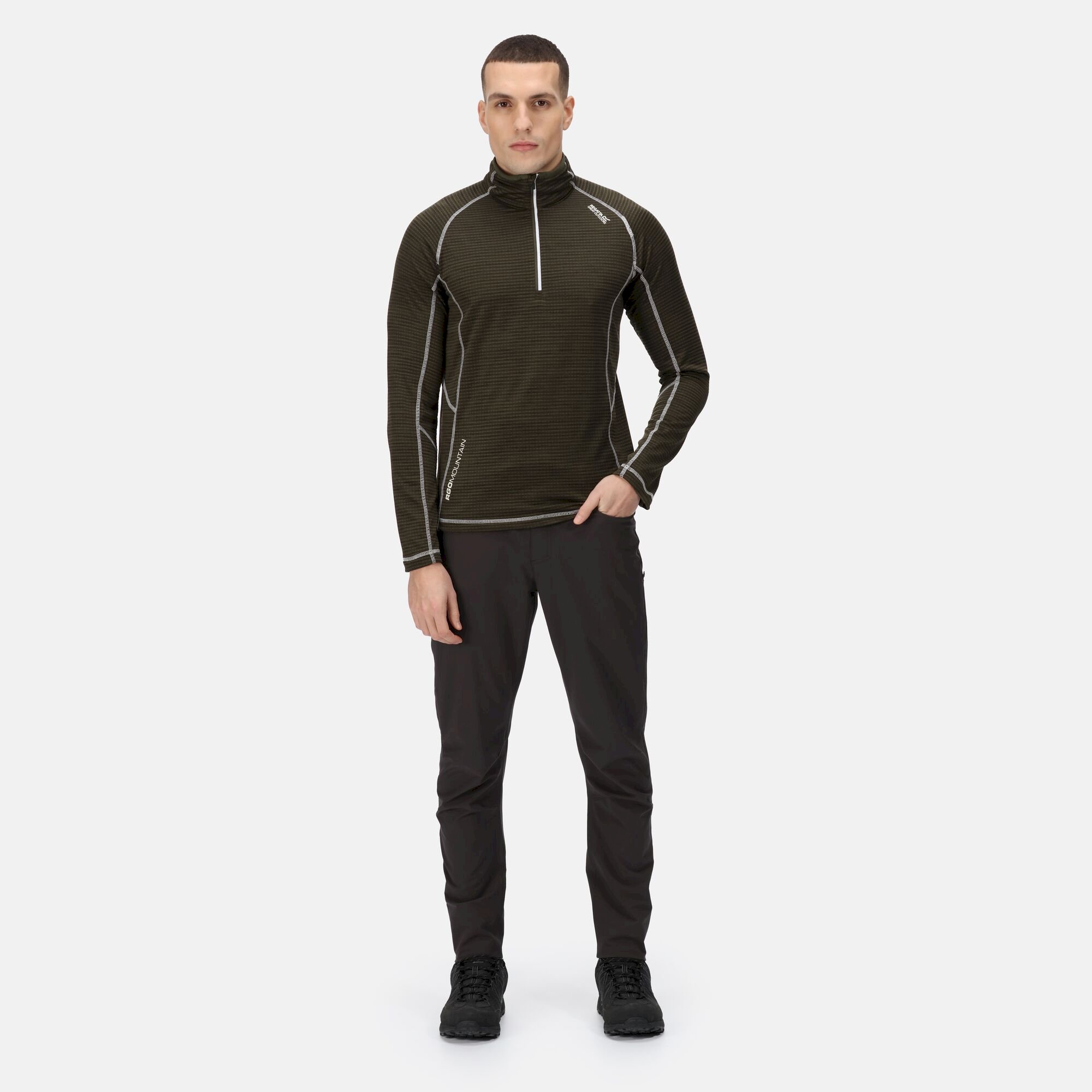Men's Yonder Half Zip Top | Dark Khaki