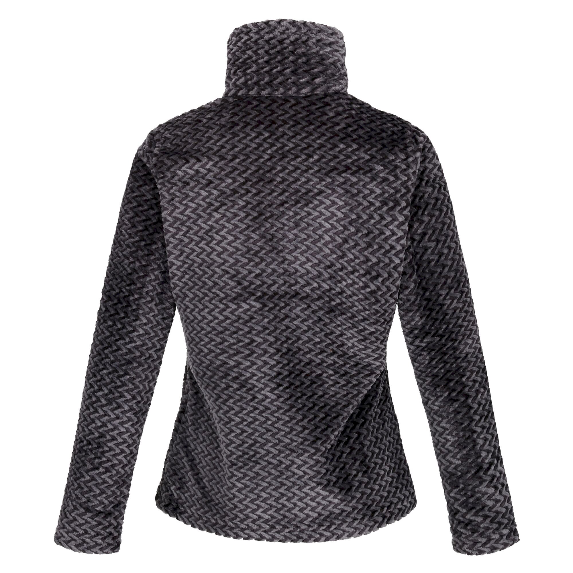 Women's Heloise Full Zip Fleece | Black Plait