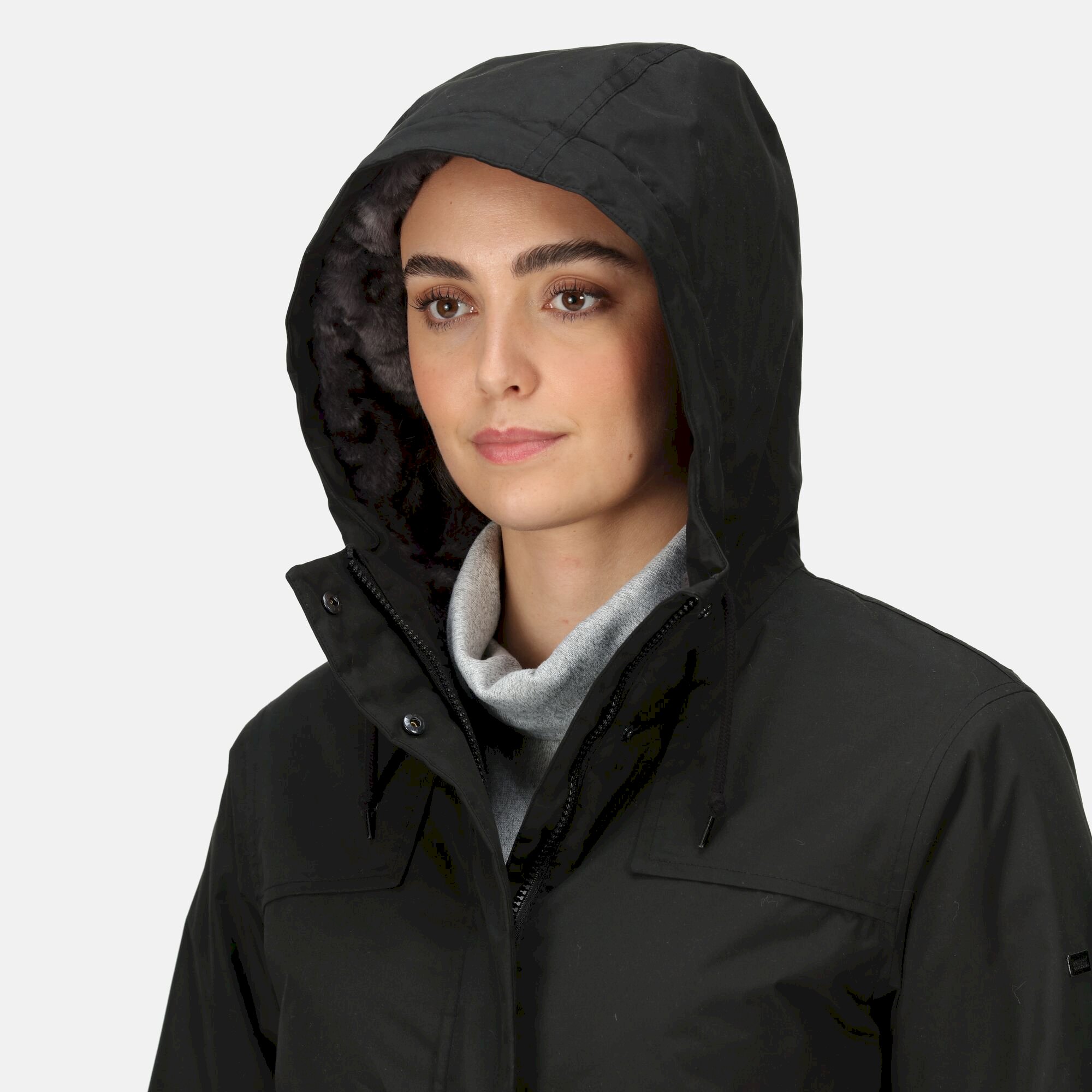 Women's Bria Fur Lined Waterproof Jacket | Black