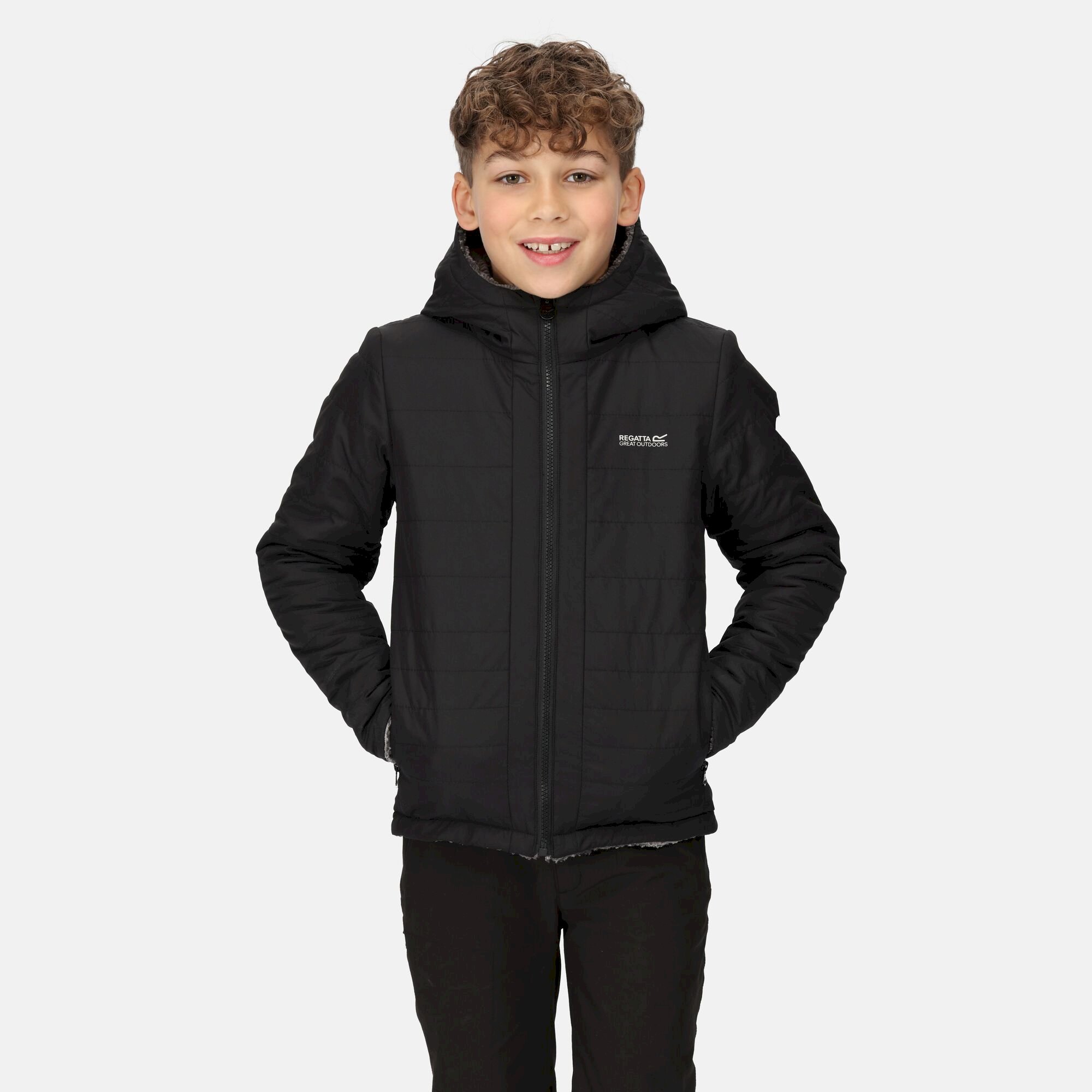 Kids' Spyra III Lightweight Insulated Jacket | Black Dark Grey