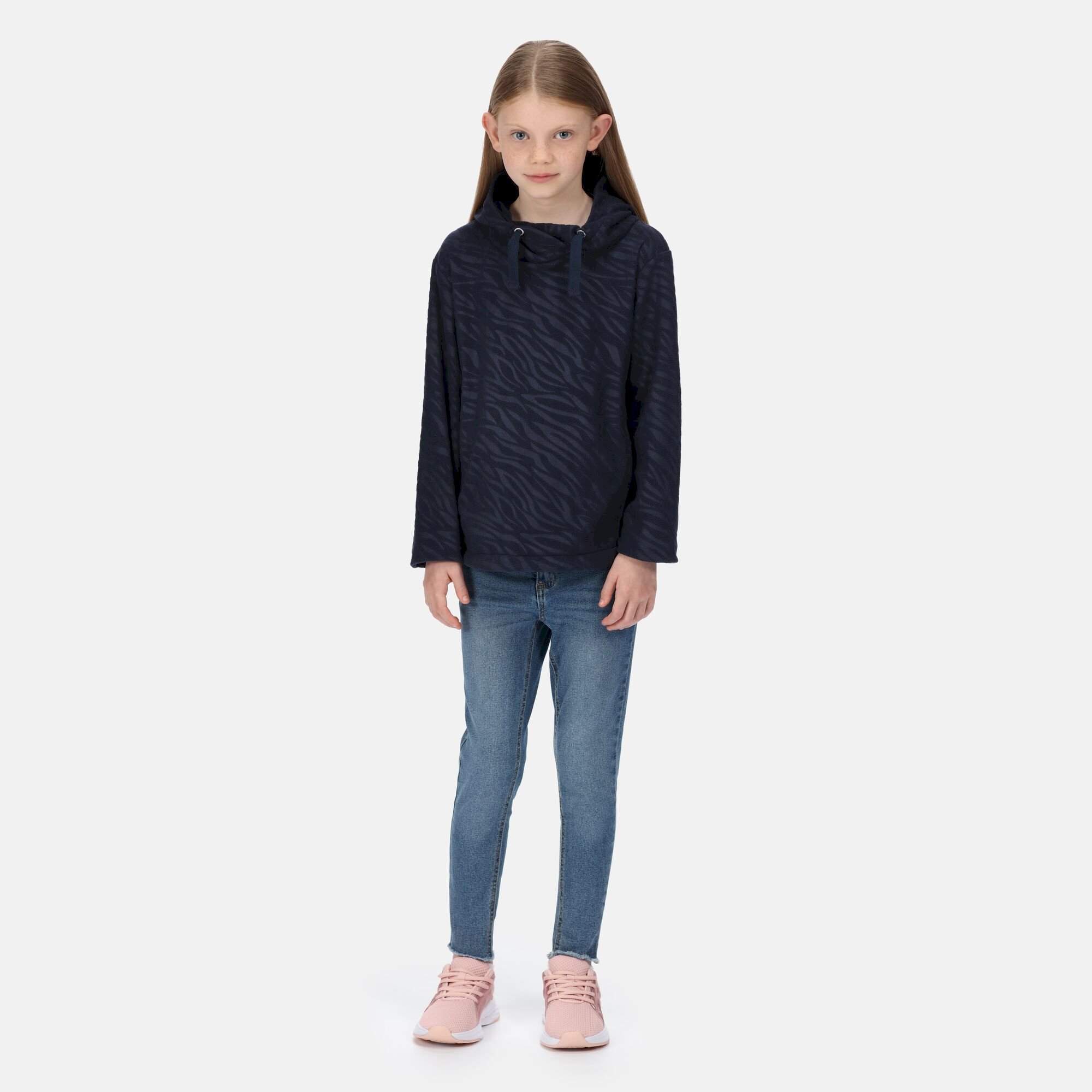 Kids' Kalina Hooded Fleece | Navy Zebra