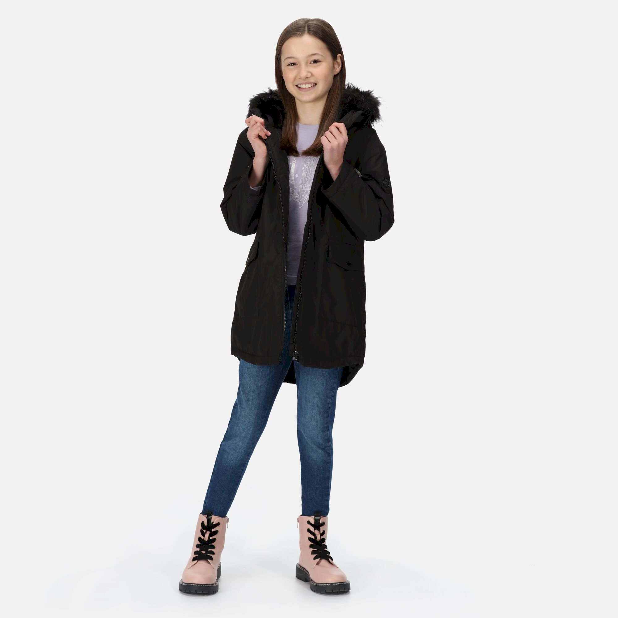 Kids' Adelyn Waterproof Parka Jacket | Black