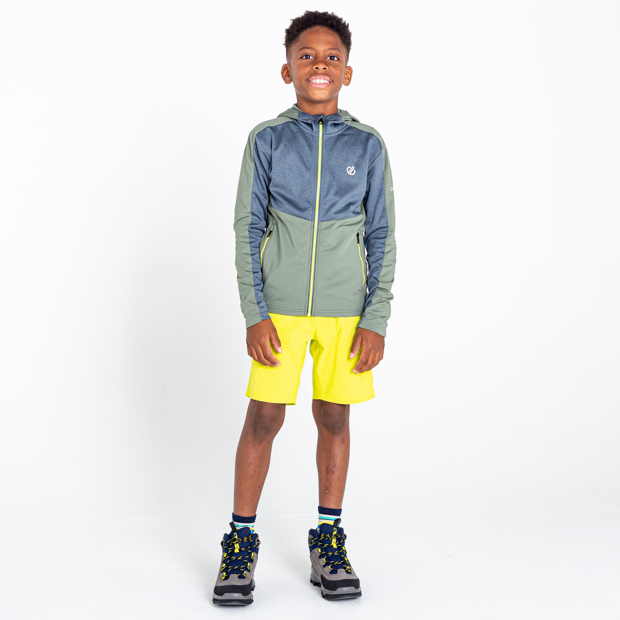 Dare 2b - Kids' Hastily Core Recycled Stretch Midlayer | Agave Green Orion Grey Marl