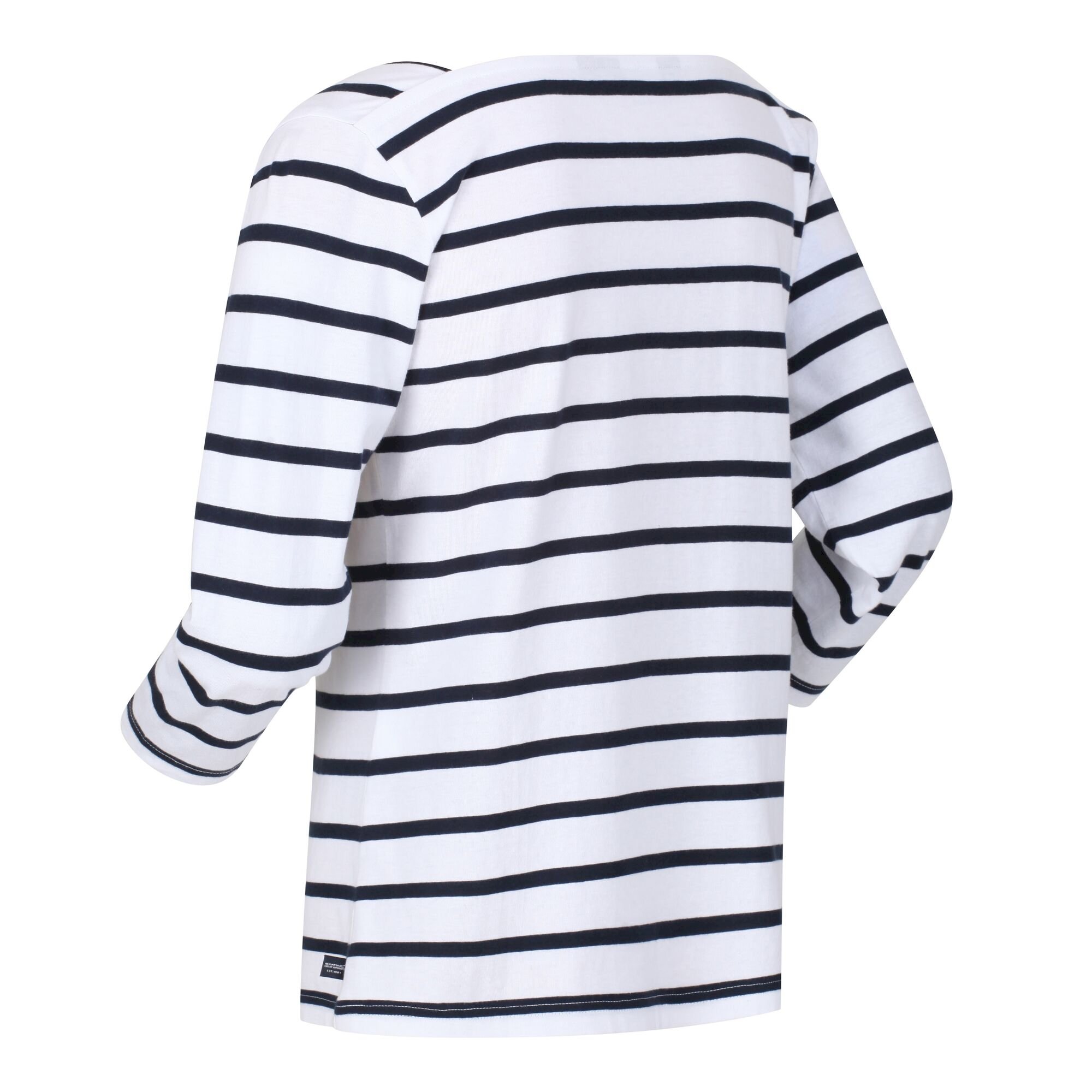 Women's Polexia Square Neck Top | White Navy Stripe