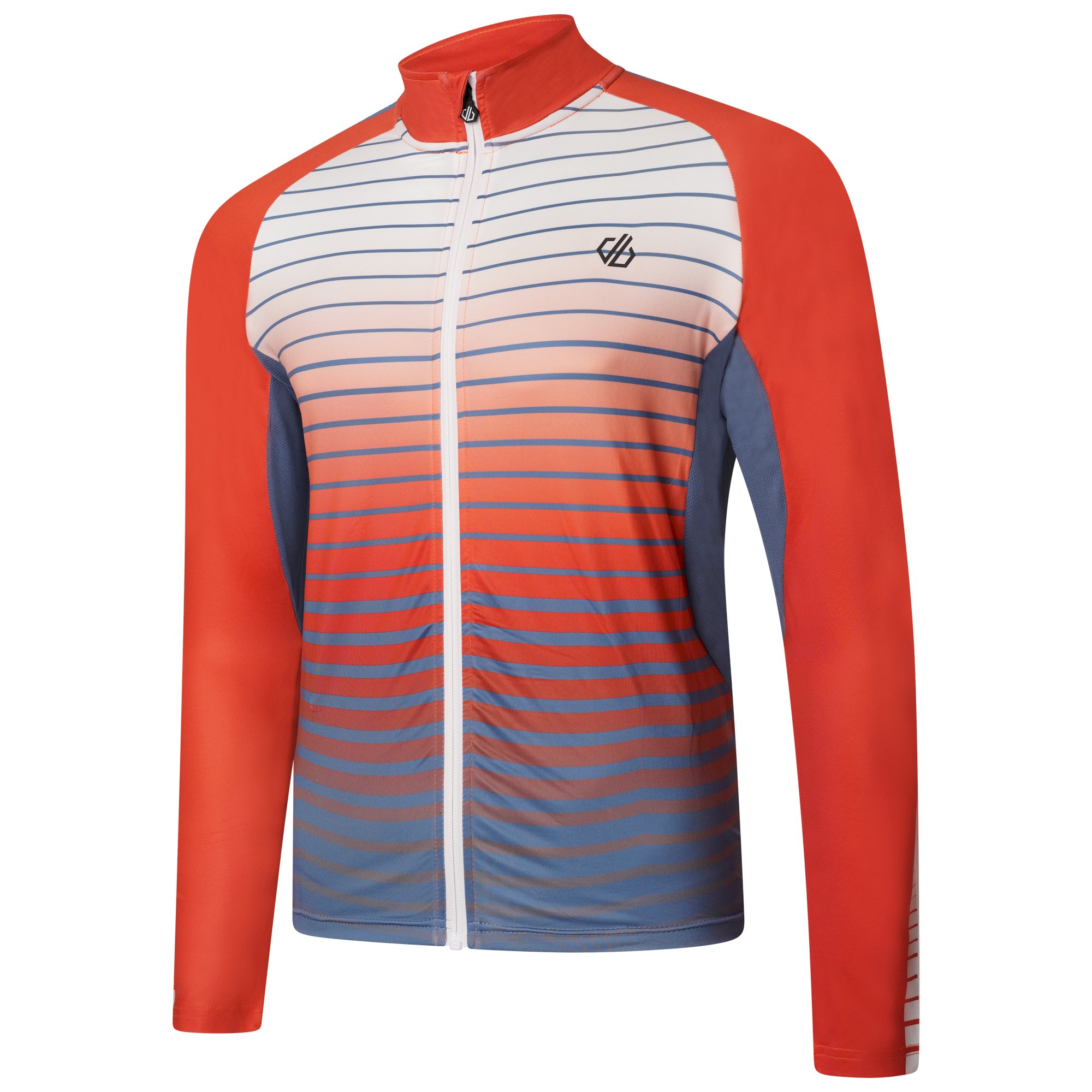 Dare 2b - Men's AEP Virtuous Long Sleeved Cycling Jersey | Stellar Blue Underlined Print