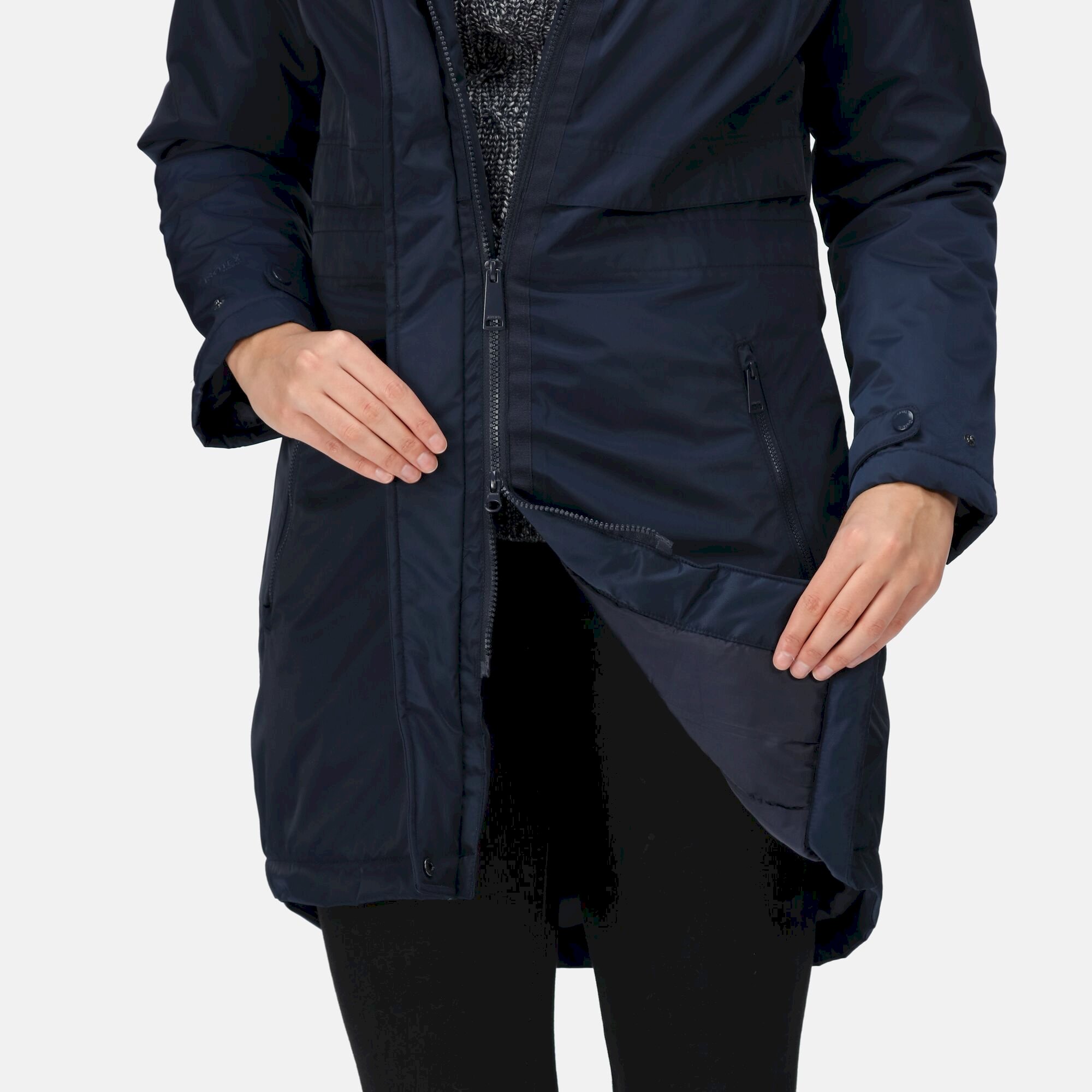 Women's Lyanna Fur Trim Parka Jacket | Navy