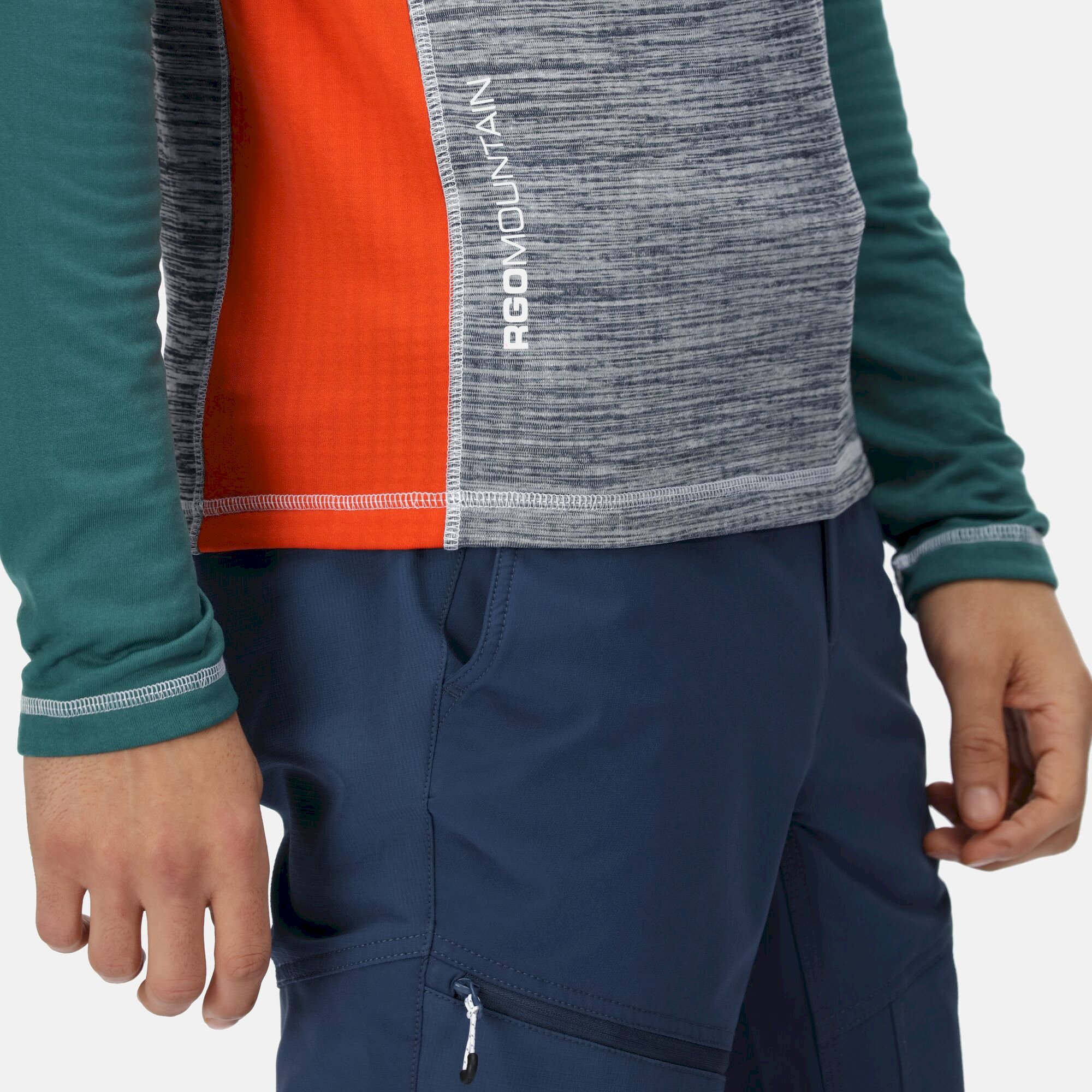 Men's Hepley Half Zip Lightweight Fleece | Admiral Blue Pacific Green