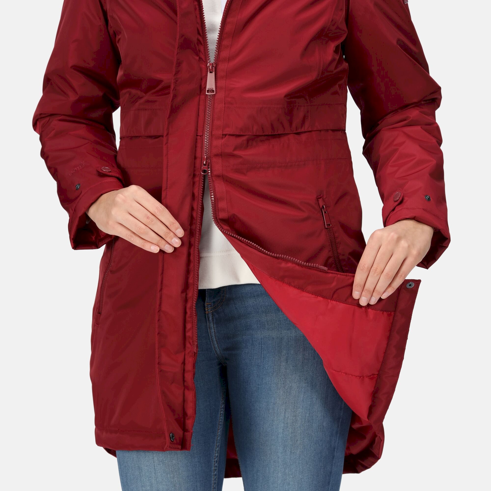Women's Lyanna Fur Trim Parka Jacket | Cabernet