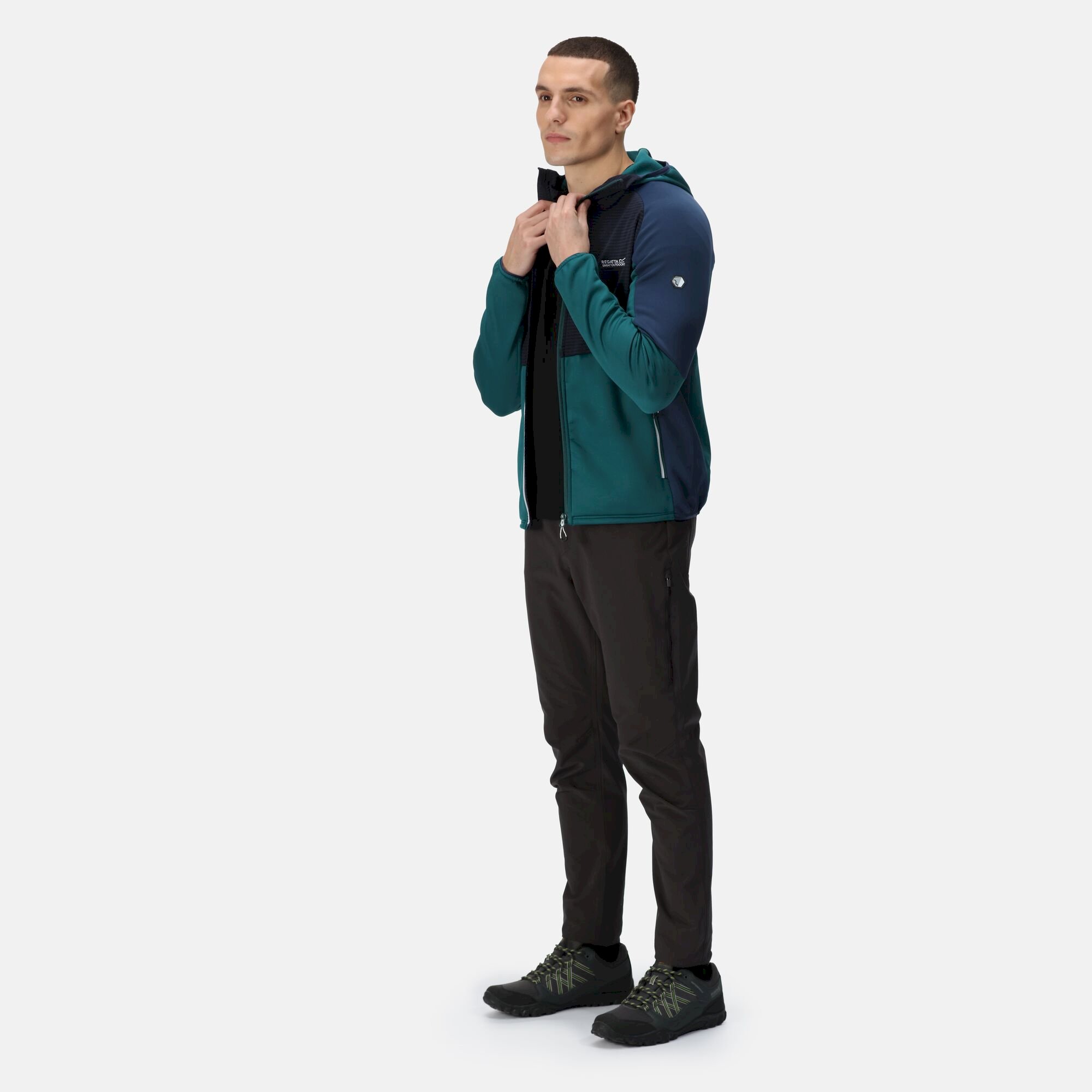Men's Attare Softshell Hooded Jacket | Pacific Green Navy