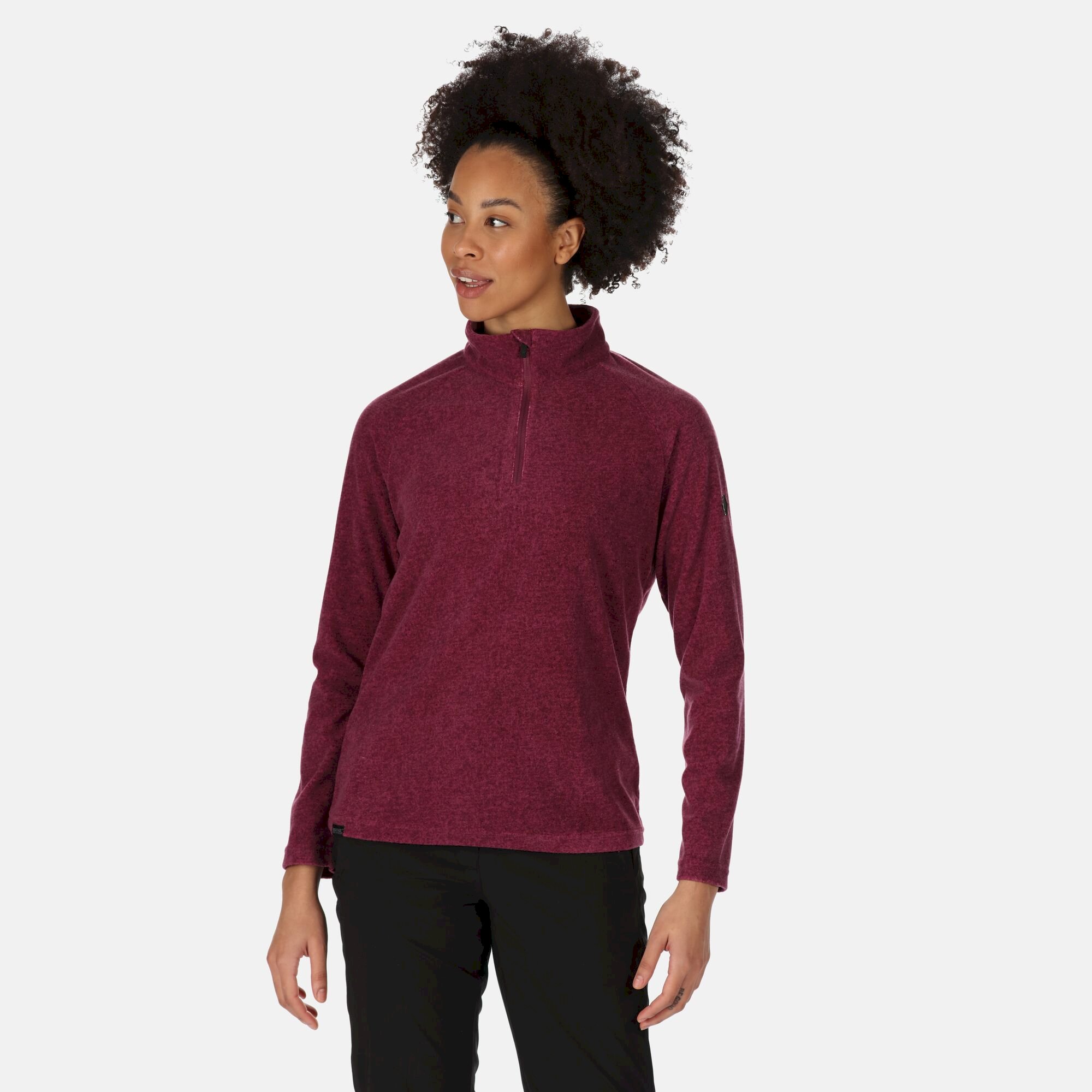 Women's Pimlo Half Zip Velour Fleece | Amaranth Haze
