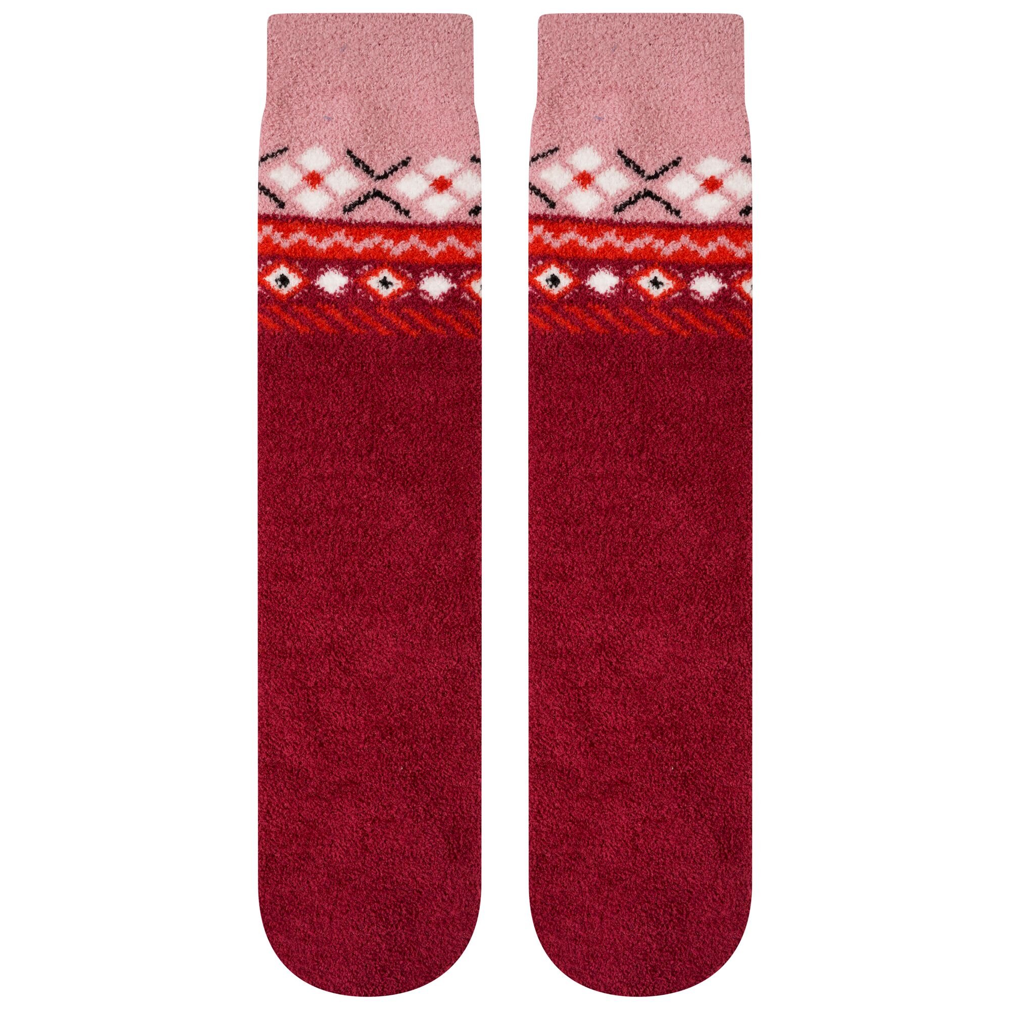 Dare 2b - Adults' Festivity Fluffy Sock | Beetroot