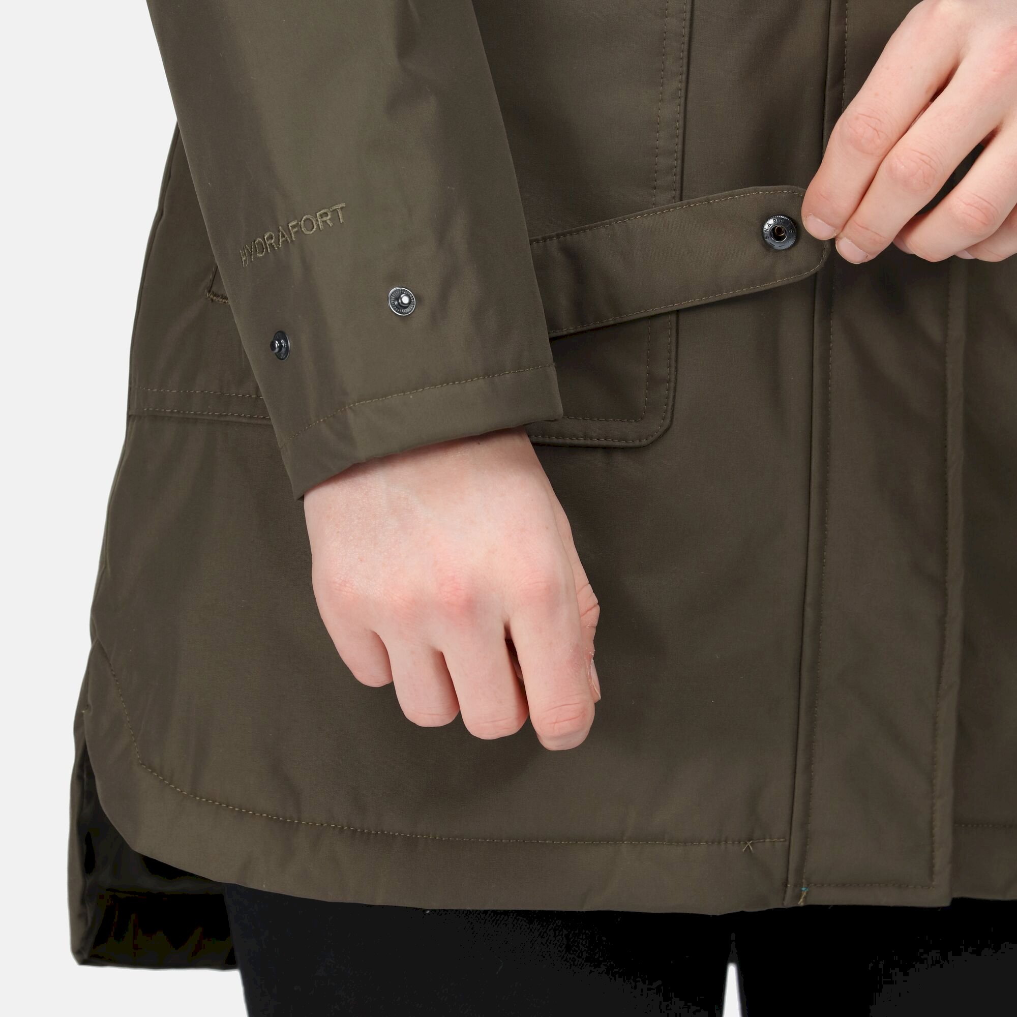Women's Sabinka Fur Trim Parka Jacket | Dark Khaki