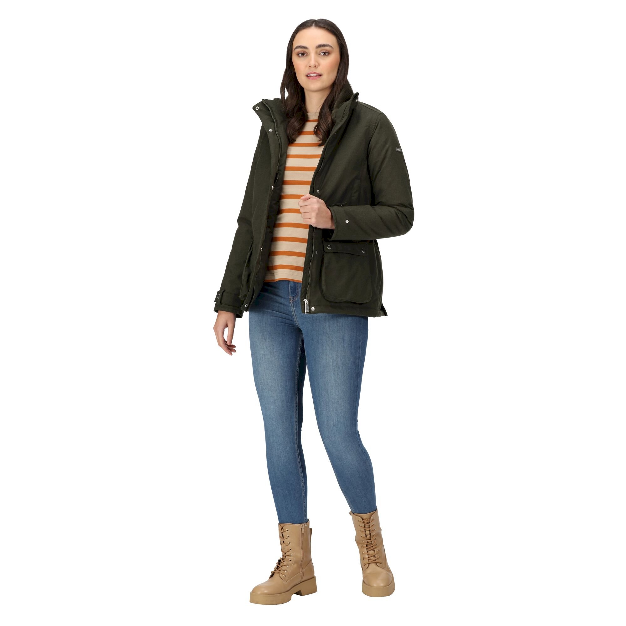 Women's Leighton Waterproof Jacket | Dark Khaki