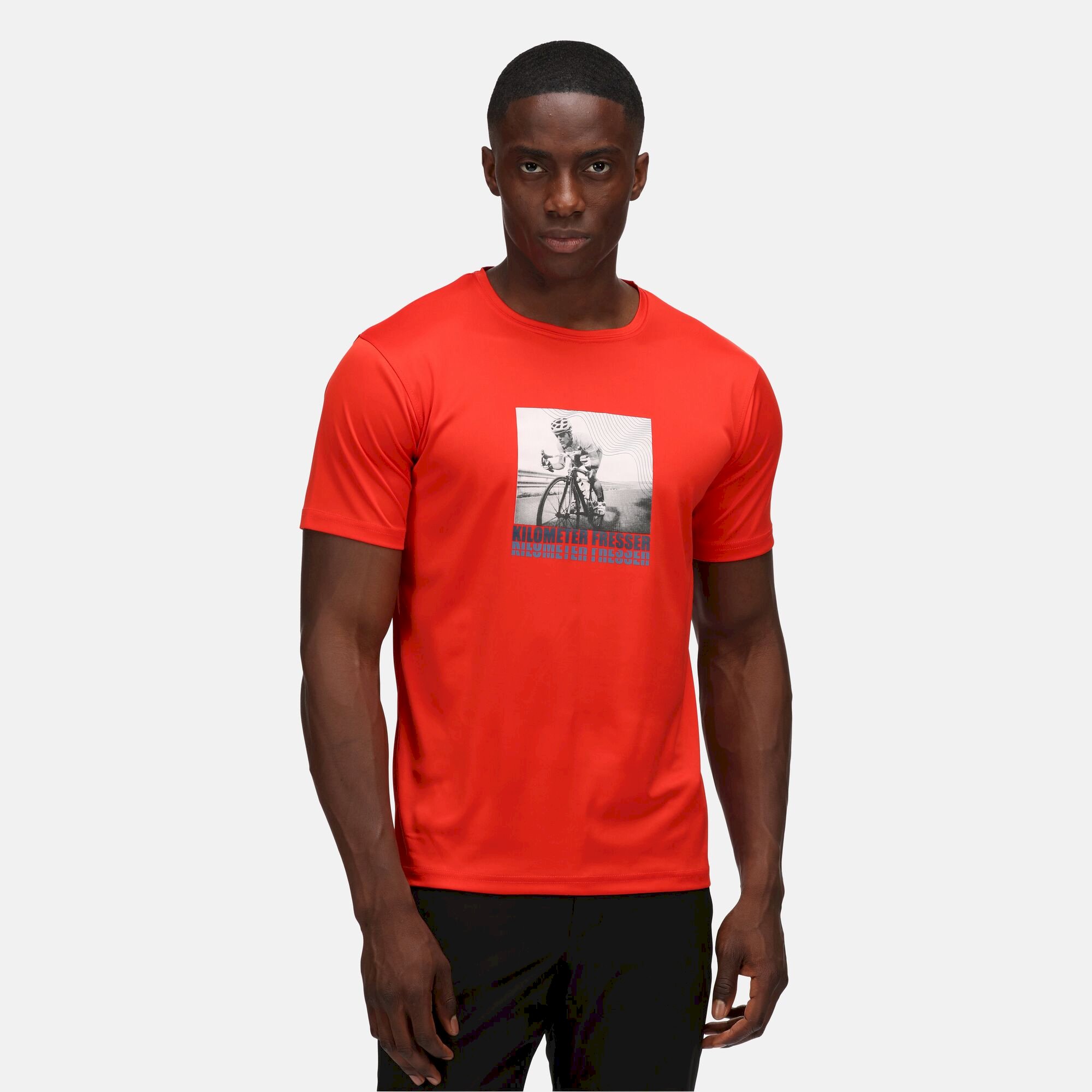 Men's Fingal Slogan Print T-Shirt | Fiery Red