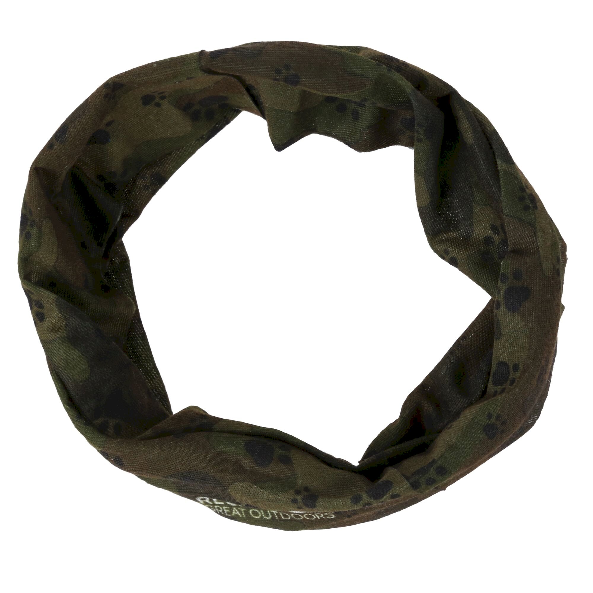 Dog Knitted Stretch Multitube | Paw Print Khaki Camo