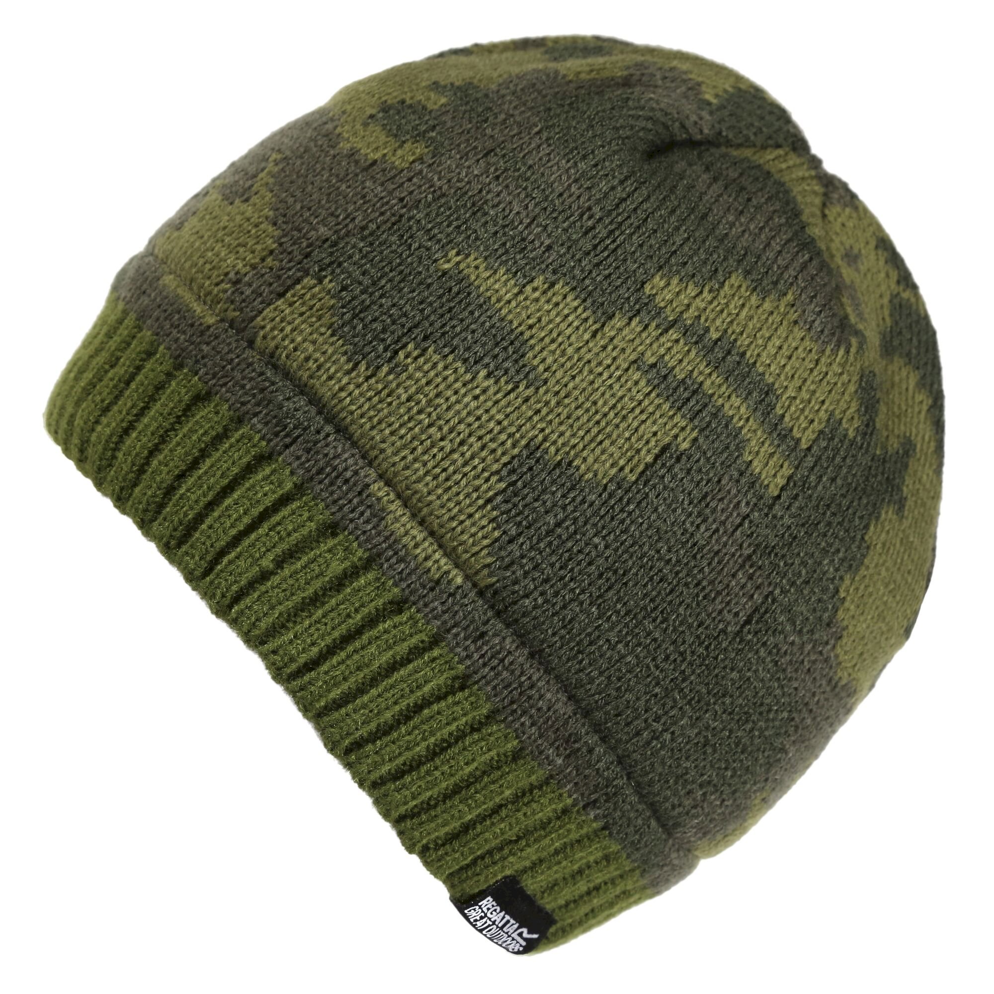 Kids' Tarley Fleece Lined Knitted Hat | Dark Khaki Camo