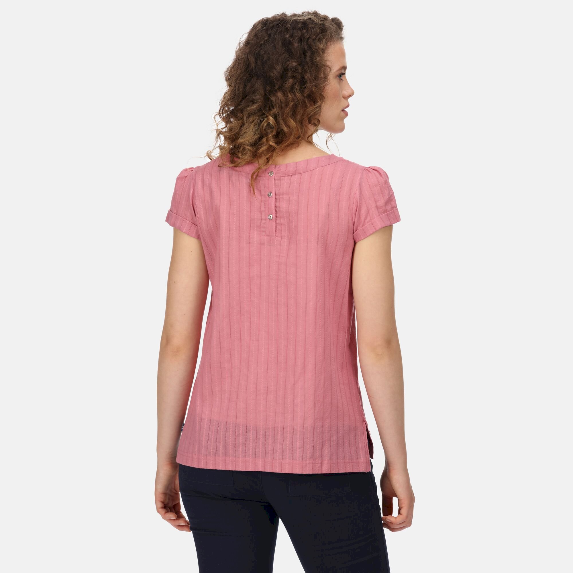 Women's Jaelynn Cotton T-Shirt | Heather Rose Dobby