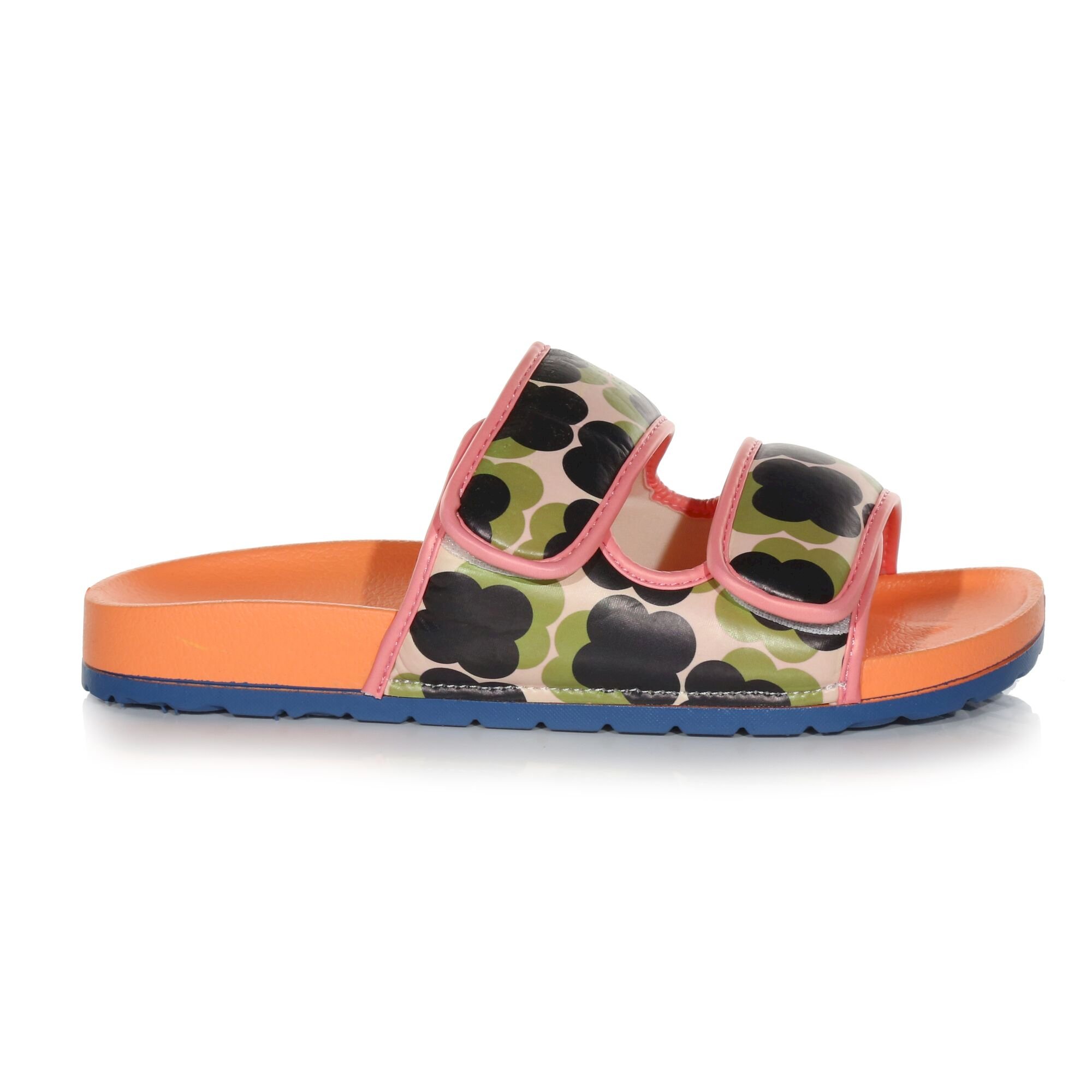 Orla Kiely Twin Sandal With Moulded Footbed | Shadow Flower Olive