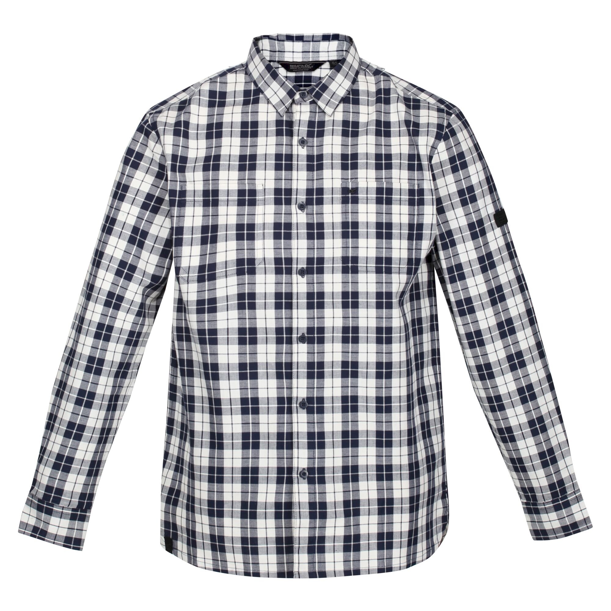 Men's Lance Long Sleeved Checked Shirt | Navy Check