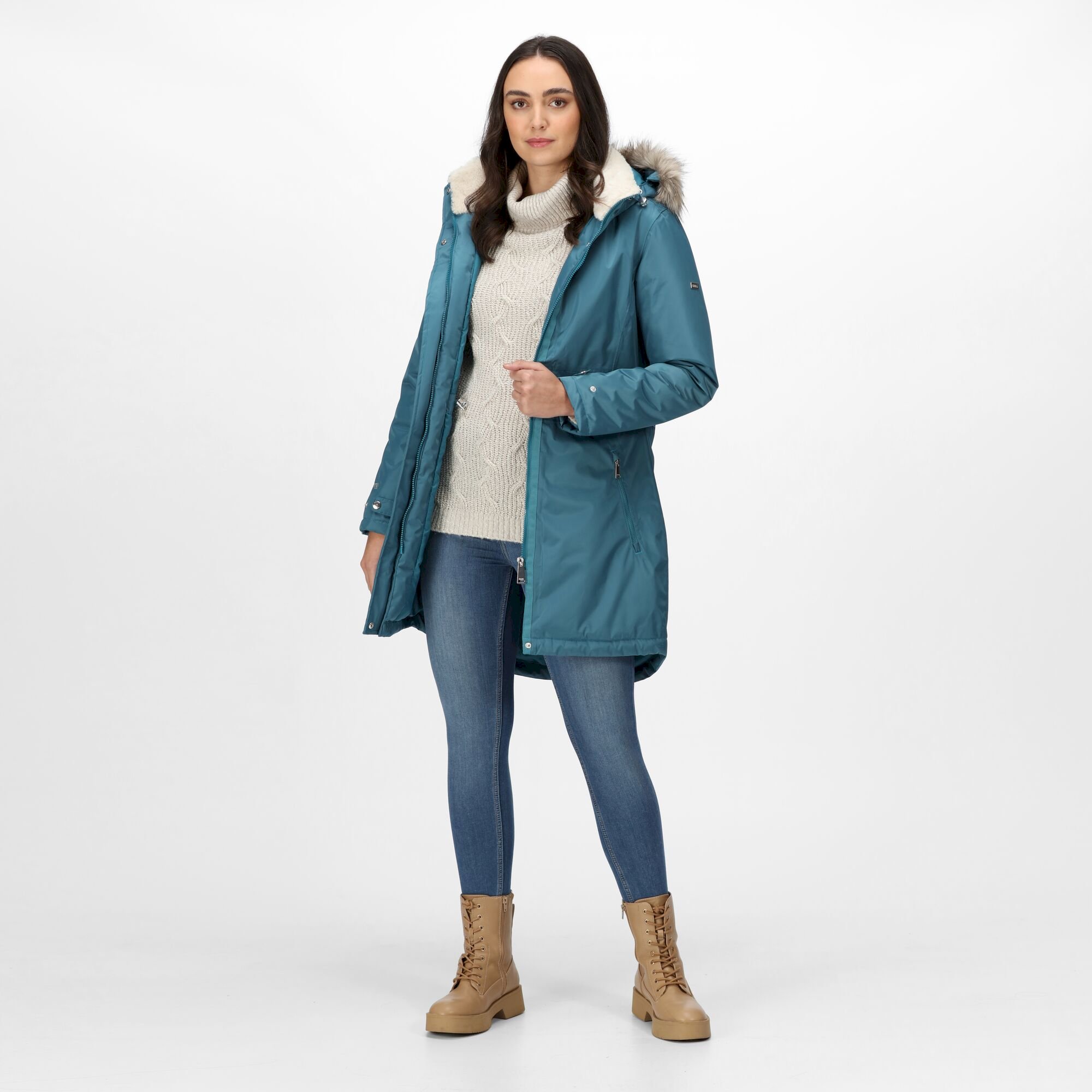 Women's Lyanna Fur Trim Parka Jacket | Dragonfly